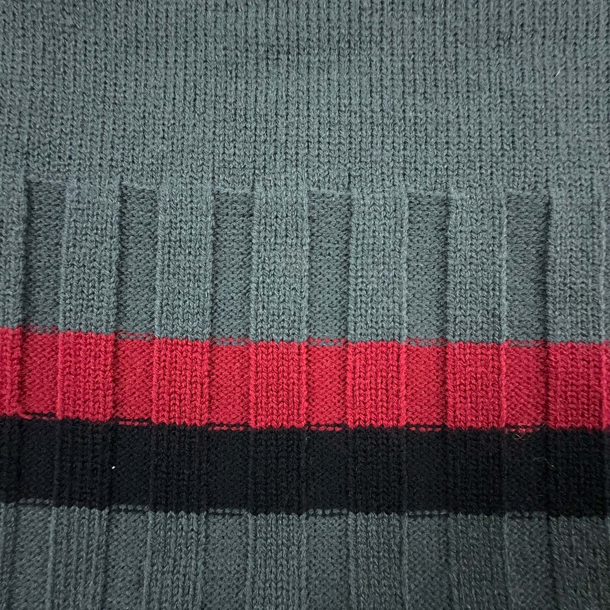 Maglione Hugo Boss Vintage a girocollo grigio a righe - Taglia XXL uomo