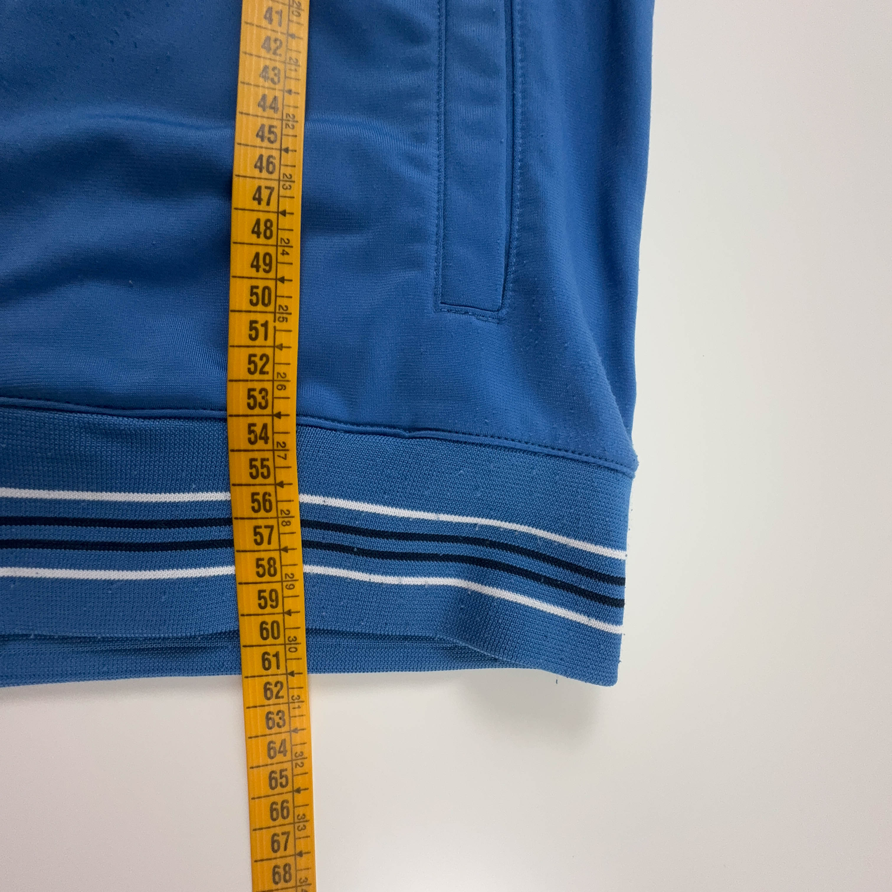 Felpa Nike Vintage azzurra con zip e cappuccio anni 2000 - Taglia S/M uomo