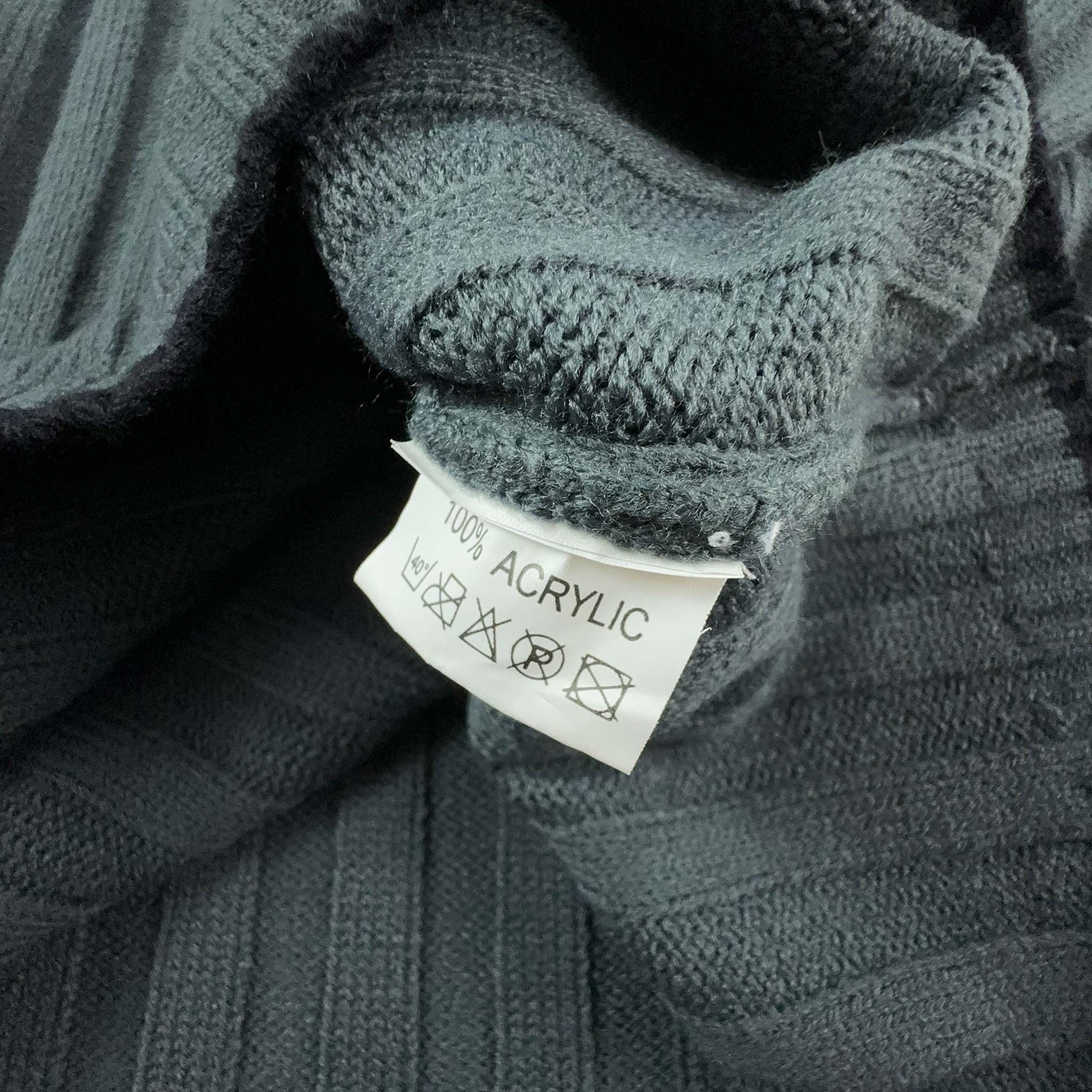 Maglione Hugo Boss Vintage a girocollo grigio a righe - Taglia XXL uomo