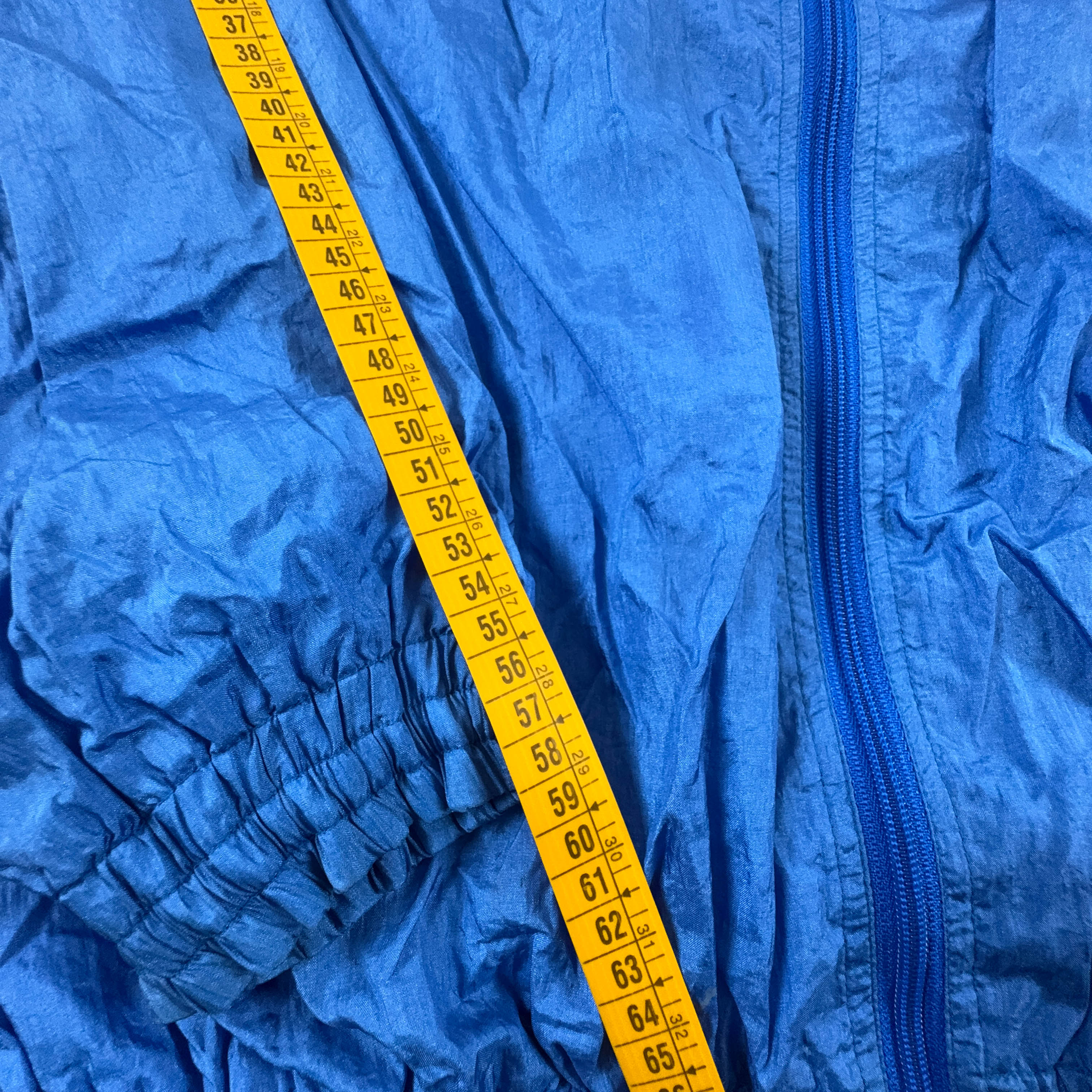 Diadora Vintage Blue Geometric Zip Up Windbreaker 90s - Size XL Men