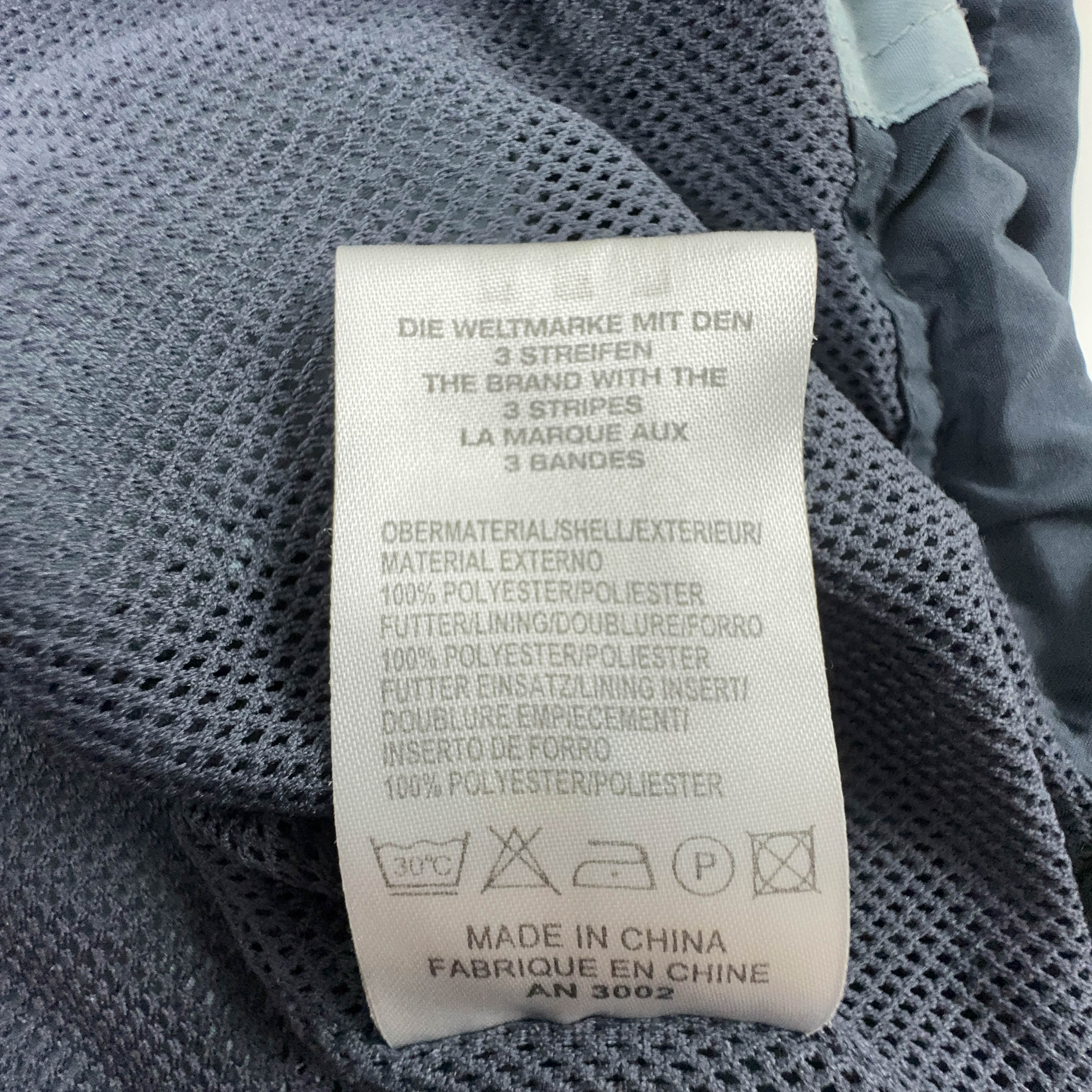 Adidas Vintage Light Blue Zip Up Windbreaker Jacket 2000s - Size D6 F180 Men