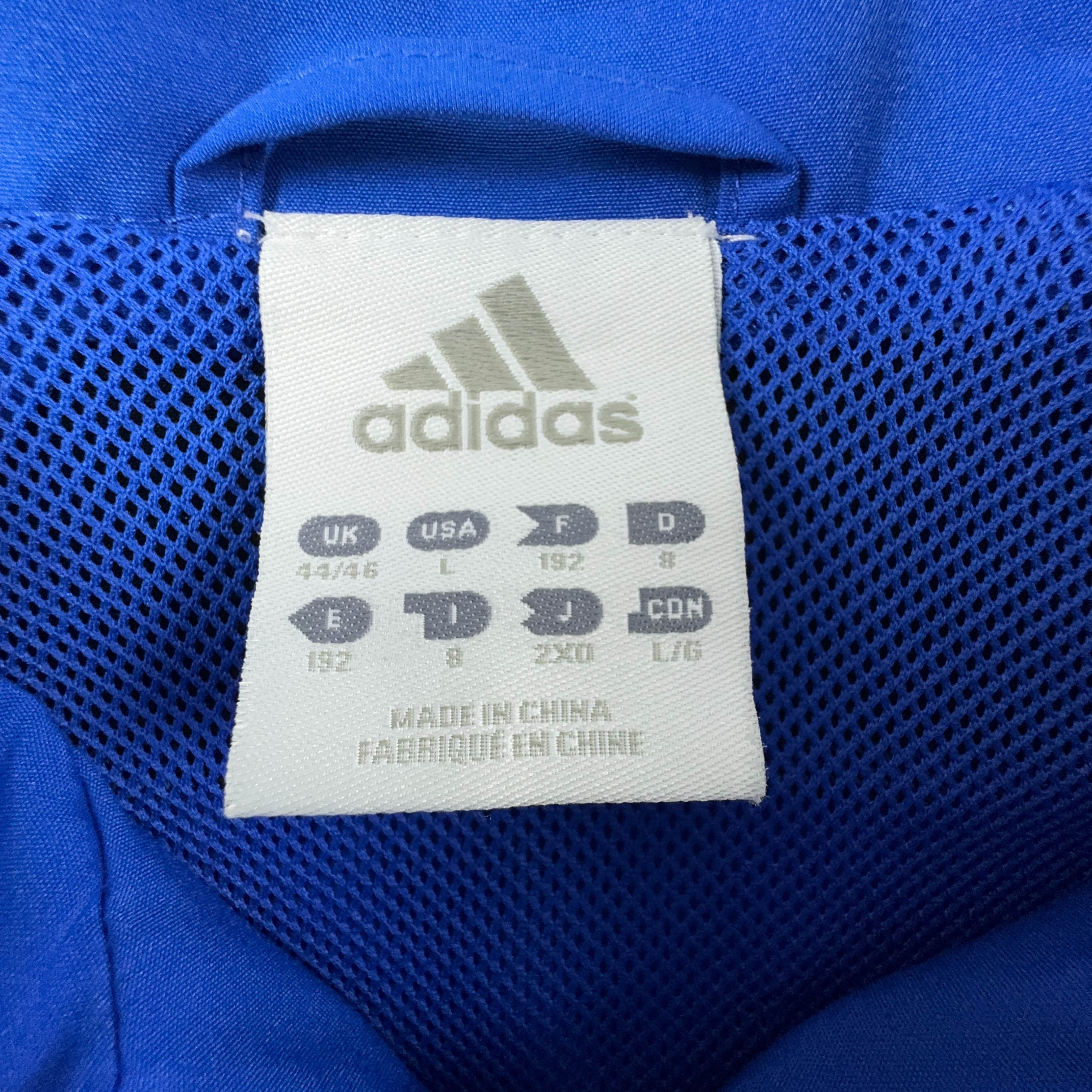 Adidas Vintage Blue Zip Up Windbreaker Jacket 2000s - Size D8 F192 Men