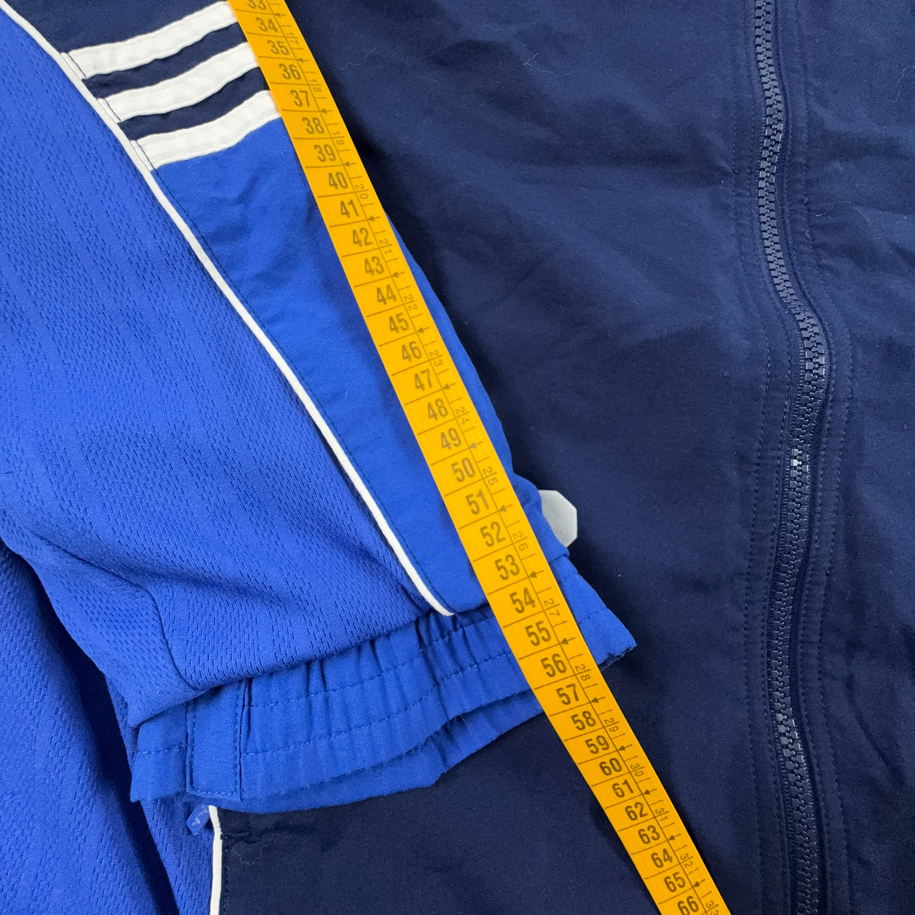 Adidas Vintage Blue Zip Up Windbreaker Jacket 90s - Size D8 F192 Men
