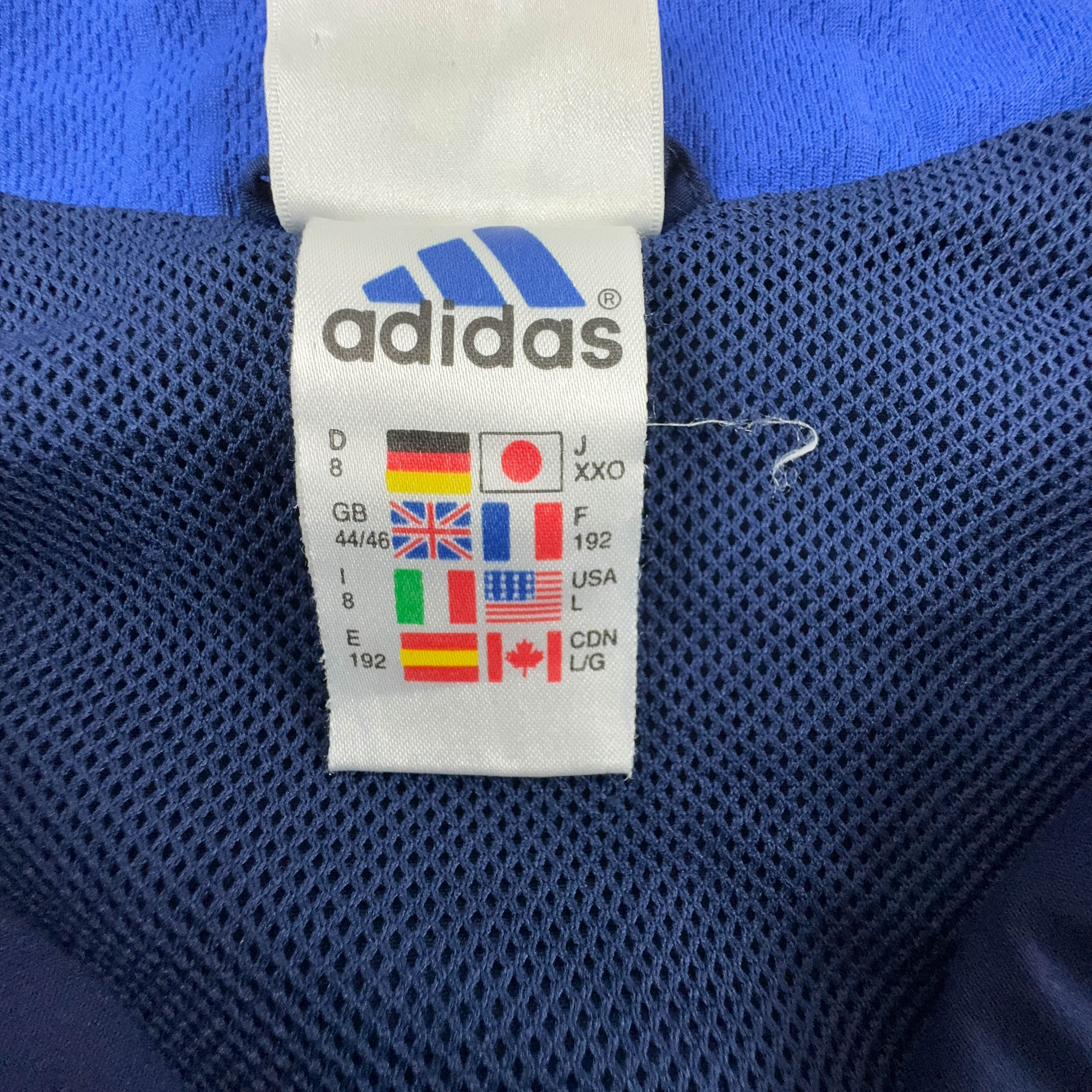 Adidas Vintage Blue Zip Up Windbreaker Jacket 90s - Size D8 F192 Men