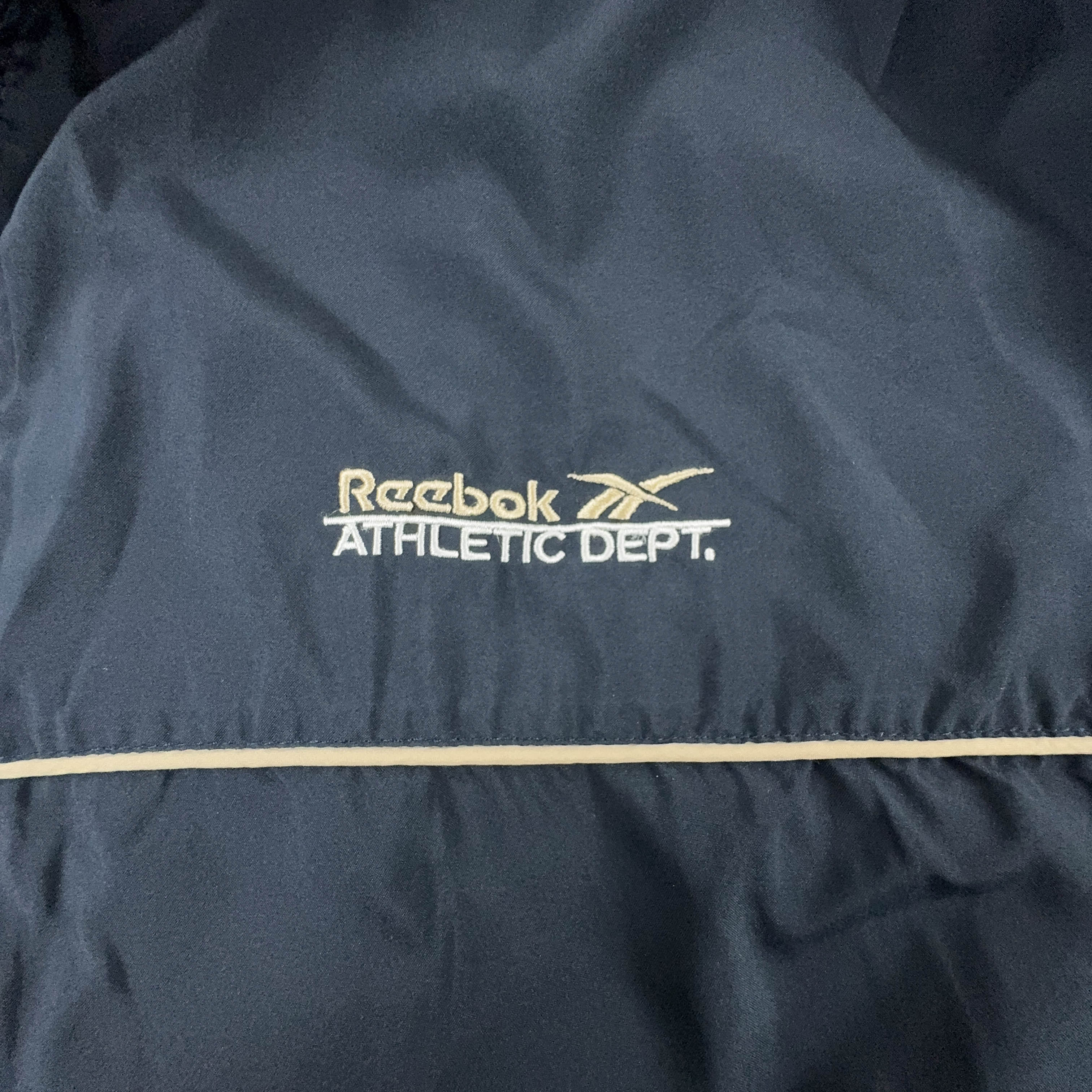 Reebok Vintage Dark Blue Zip Up Windbreaker Jacket 2000s - Men's Size L/XL