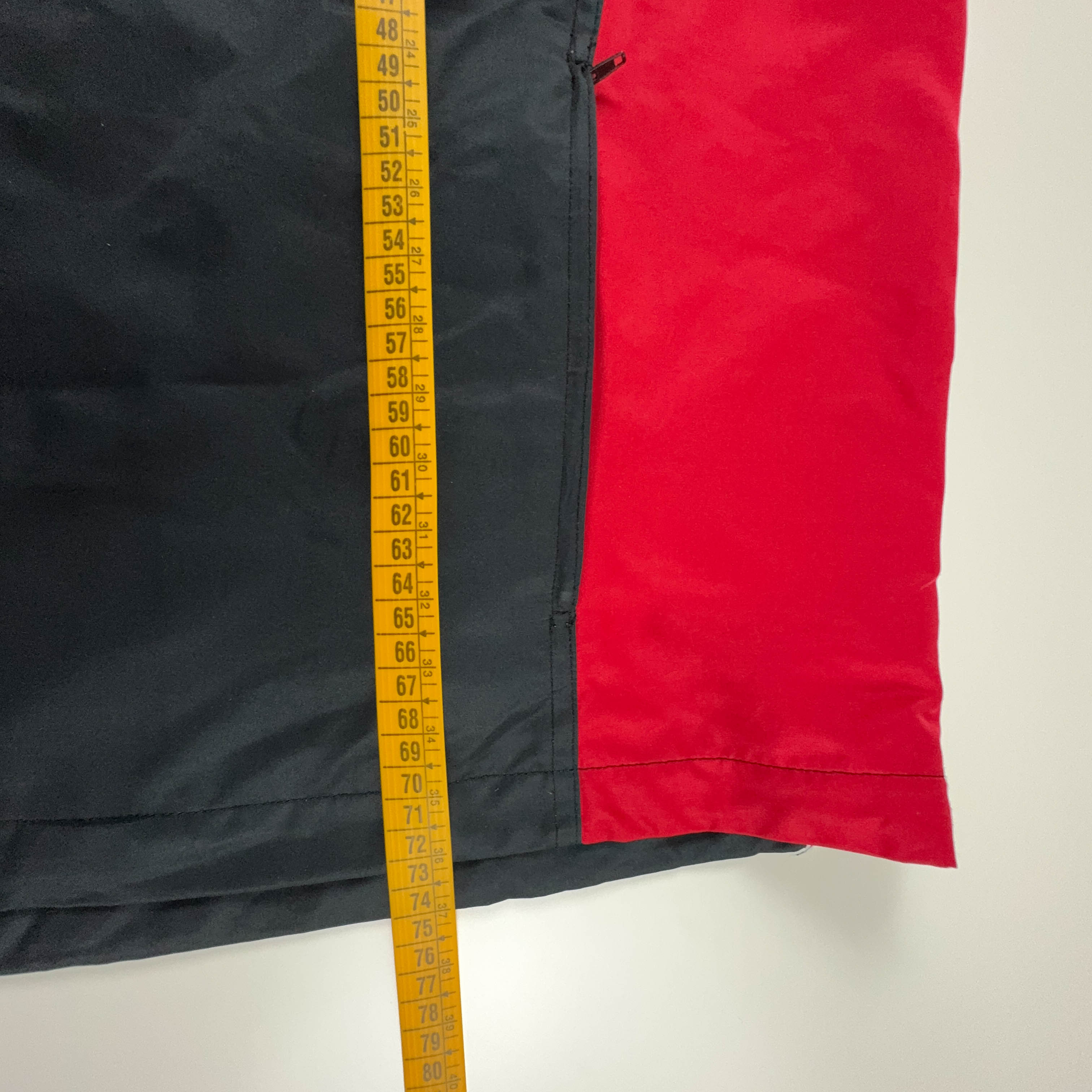 Giacca a vento Adidas Vintage rossa e nera con zip anni 90 - Taglia XL/XXL uomo