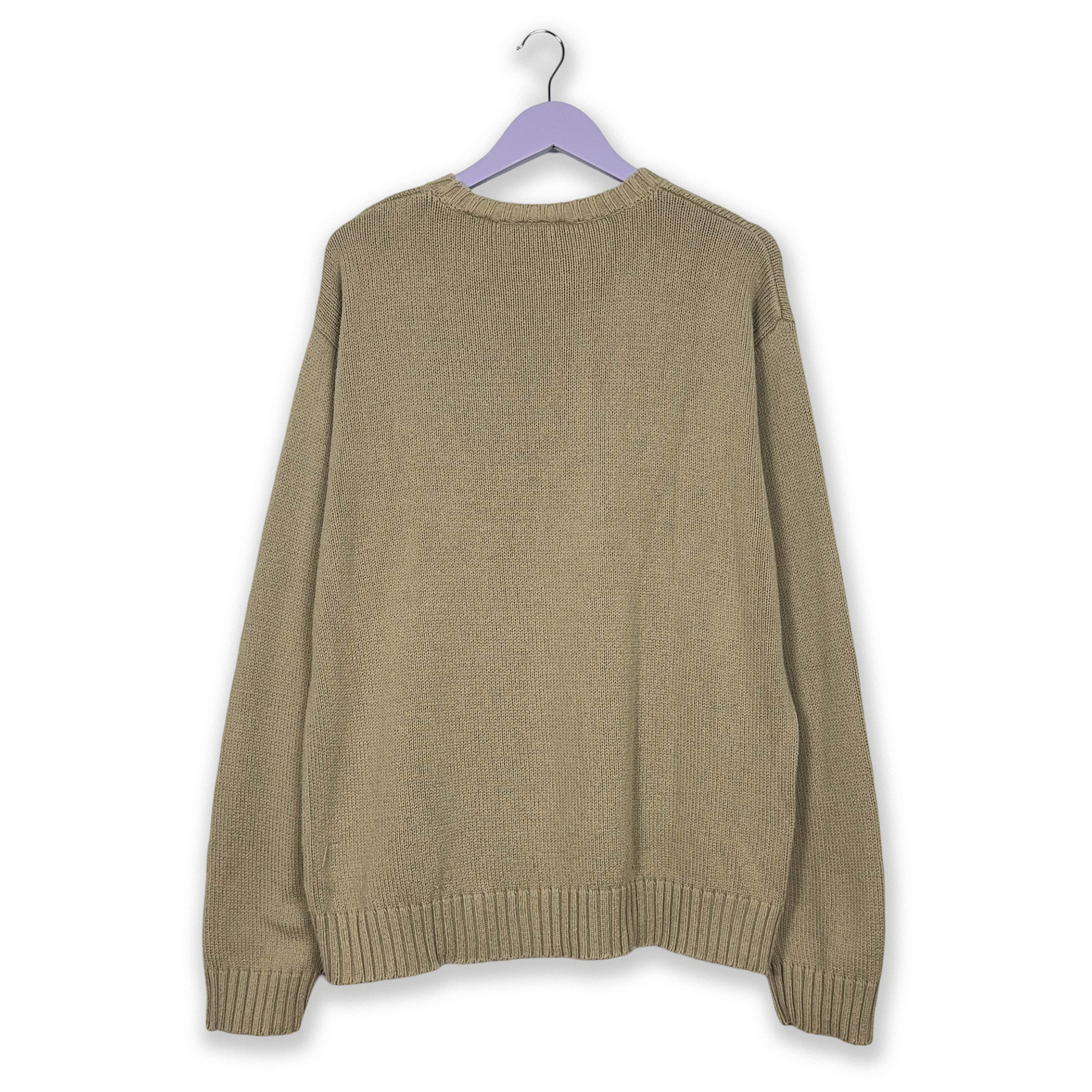 Maglione Timberland Vintage beige a girocollo in cotone - Taglia XL uomo