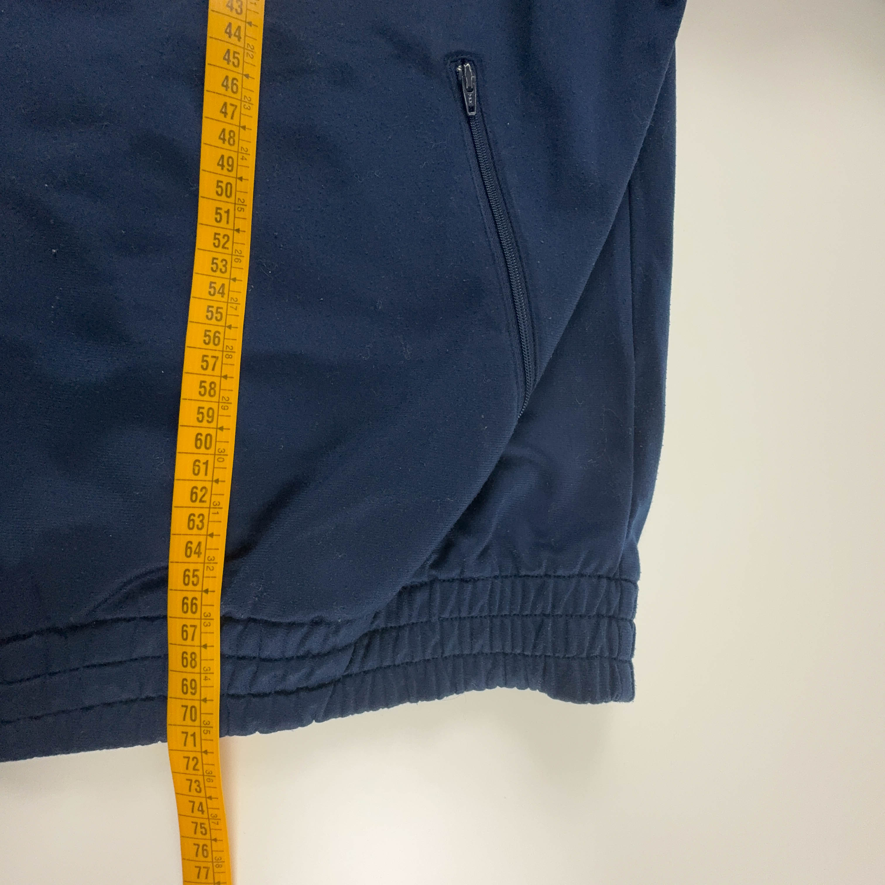 Felpa Reebok Vintage blu e grigia con zip anni 90 Taglia L/XL