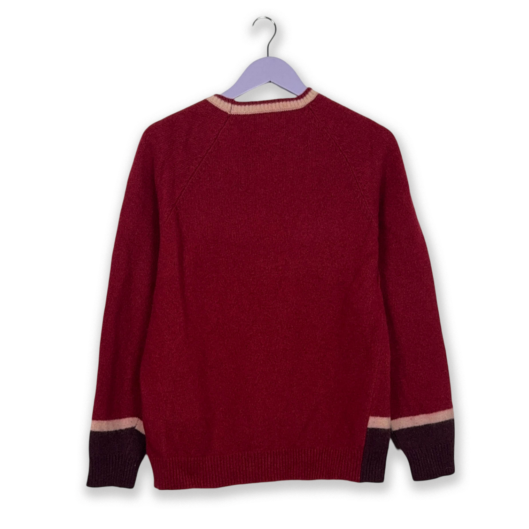 Maglione Woolrich rosso 100% lana a girocollo - Taglia M uomo