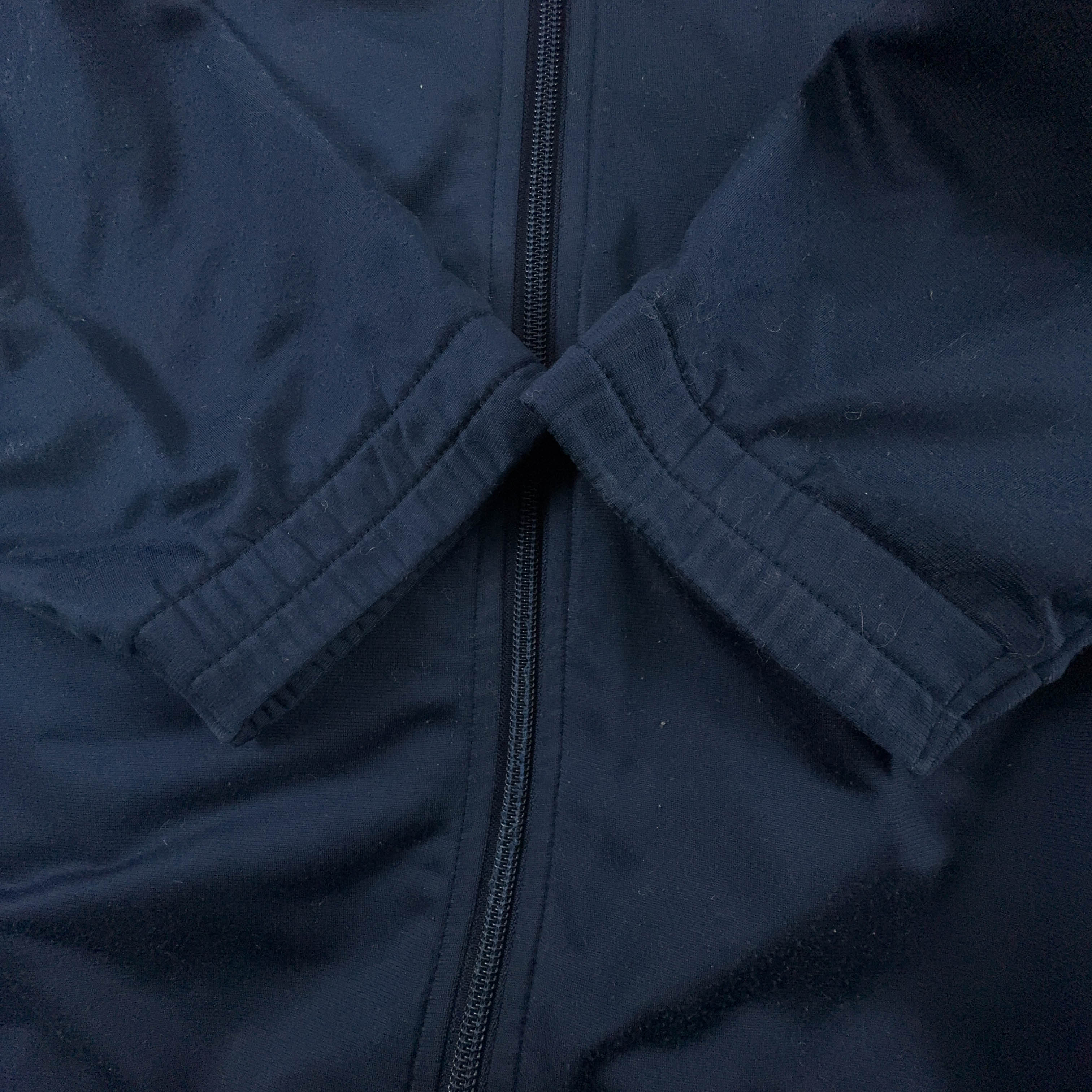 Felpa Reebok Vintage blu e grigia con zip anni 90 - Taglia L/XL uomo