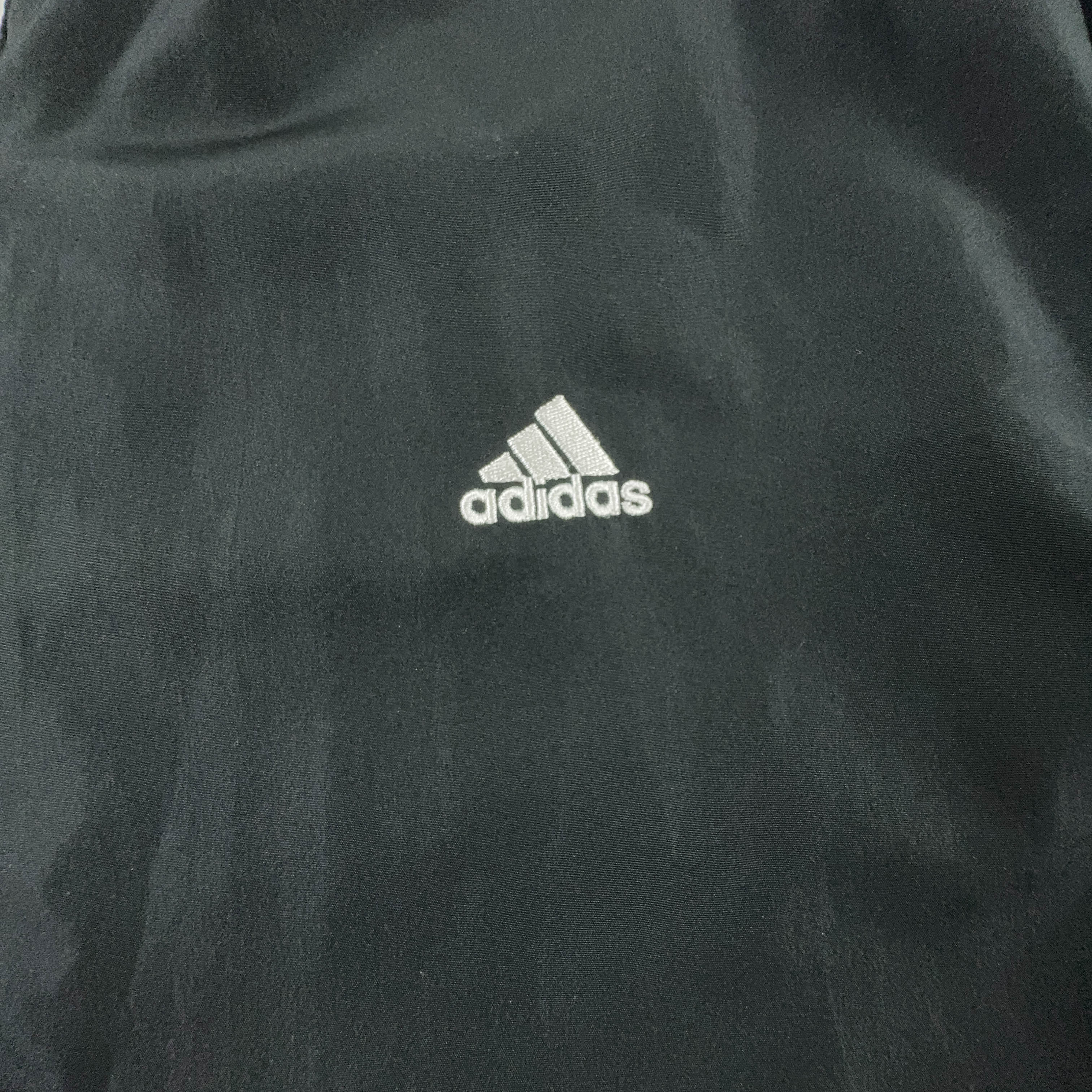 Giacca a vento Adidas Vintage nera con zip anni 2000 - Taglia D9 F198 uomo