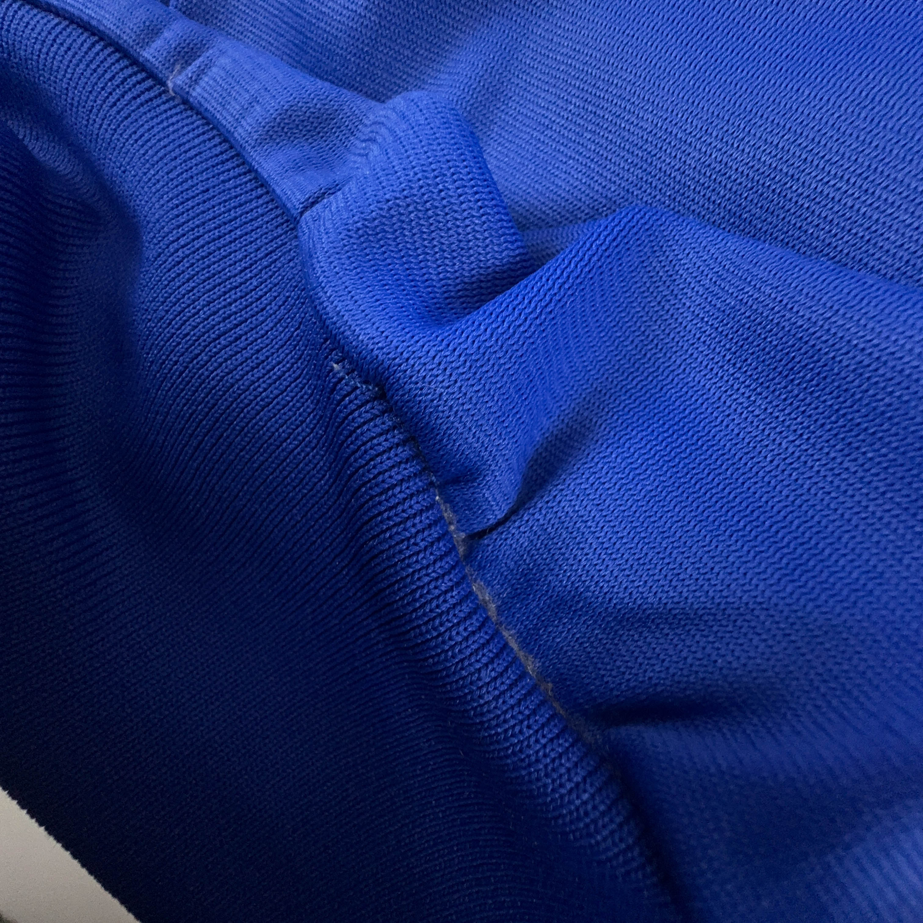 Felpa Adidas Vintage blu con zip e logo ricamato anni 80  - Taglia L 186 uomo