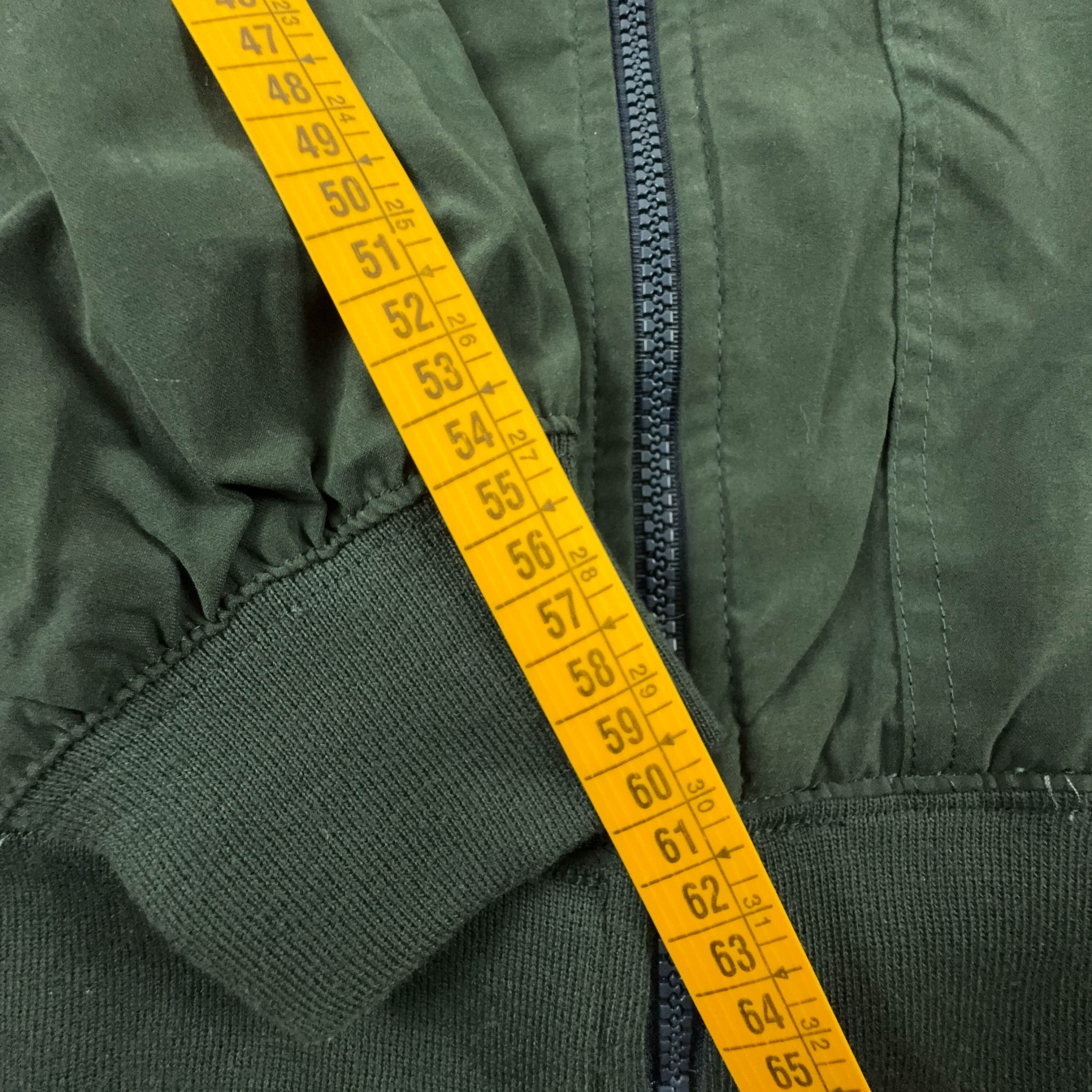 Giacca a vento Champion Vintage verde scuro con zip anni 2000 - Taglia L uomo