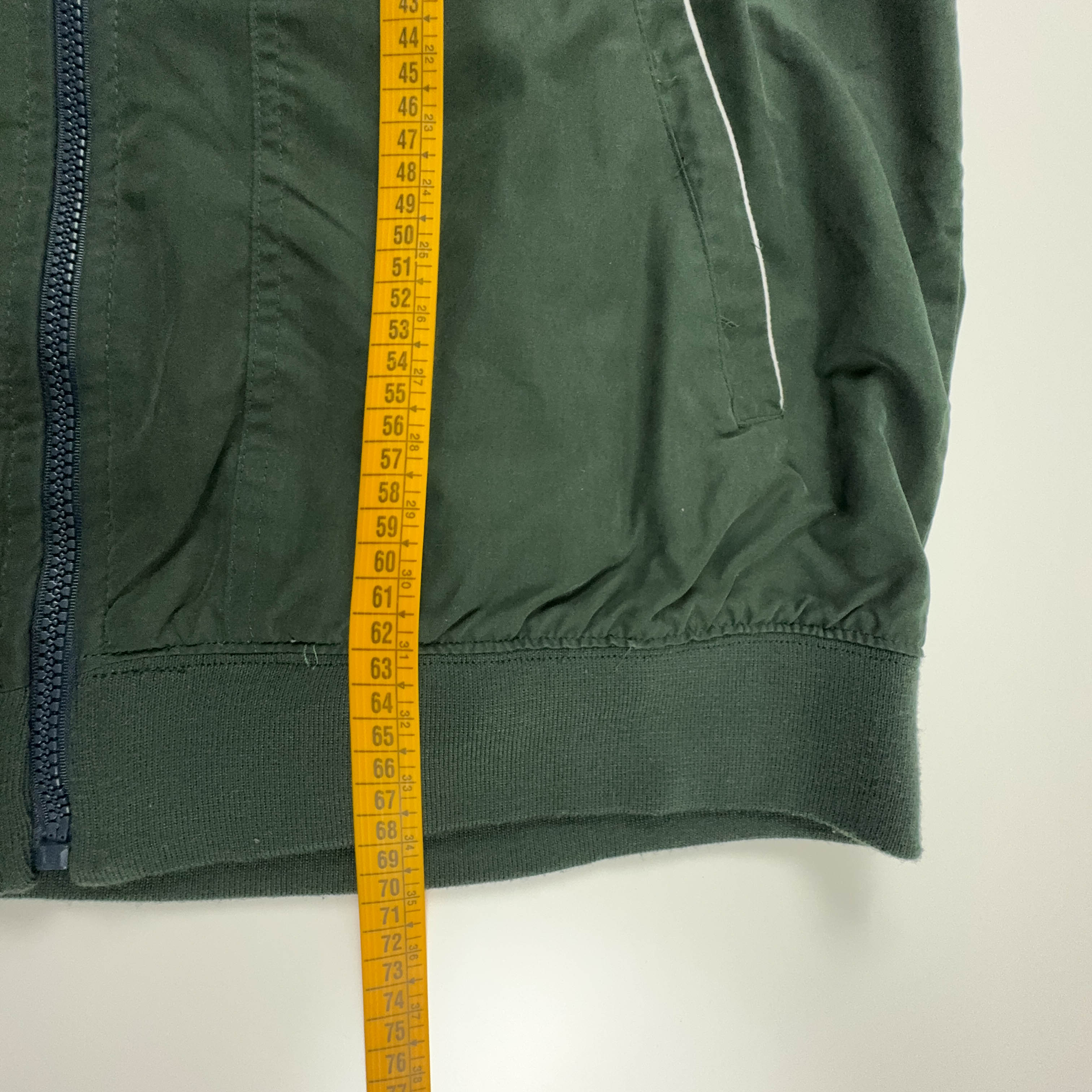 Giacca a vento Champion Vintage verde scuro con zip anni 2000 - Taglia L uomo