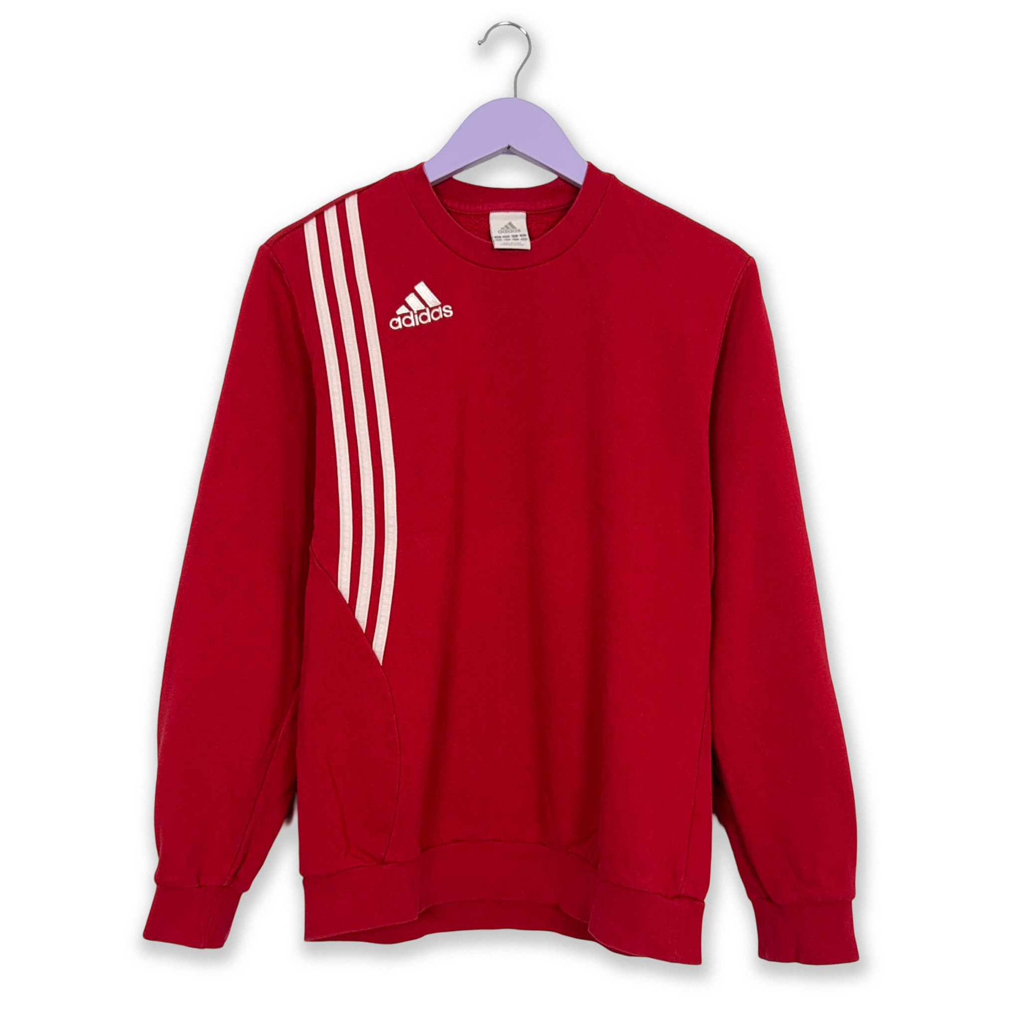 Felpa Adidas Vintage rossa a girocollo anni 2000 - Taglia D4 F168 uomo