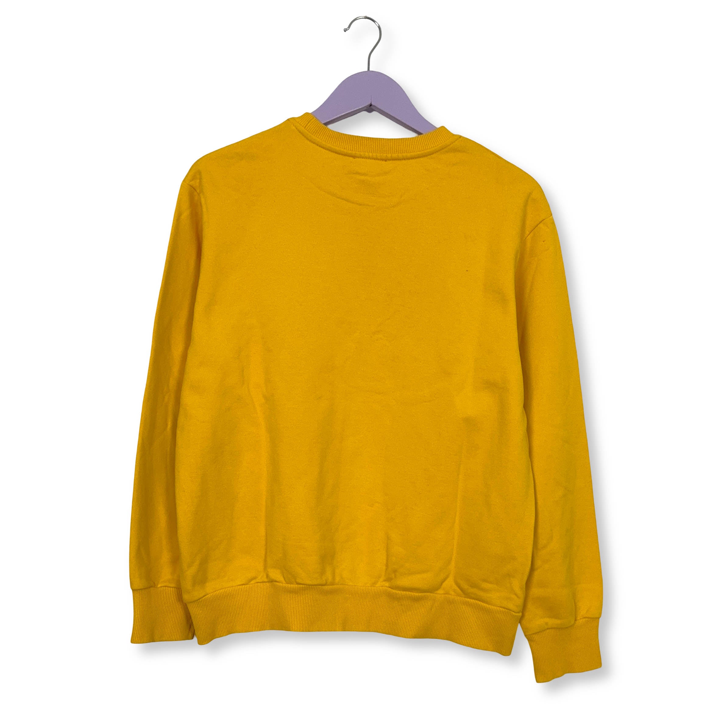 Felpa Diesel giallo ocra a girocollo in cotone - Taglia 16 uomo