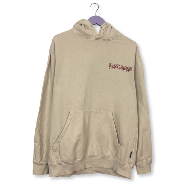 Felpa Napapijri crema con cappuccio In cotone - Taglia L uomo