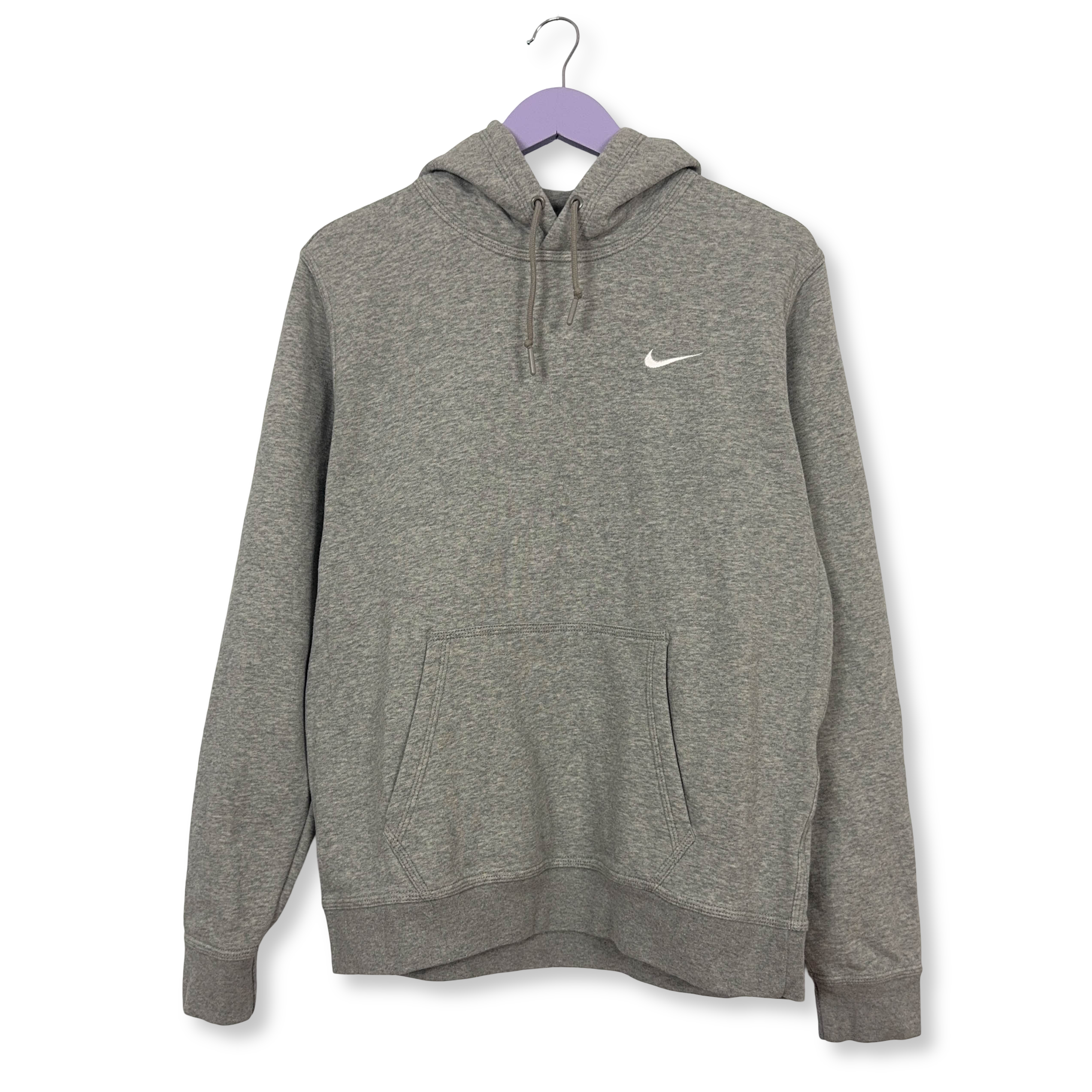 Felpa Nike grigia con cappuccio e ricamo - Taglia M/L uomo