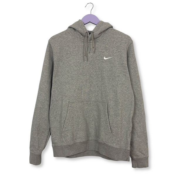 Felpa Nike grigia con cappuccio e ricamo - Taglia M/L uomo