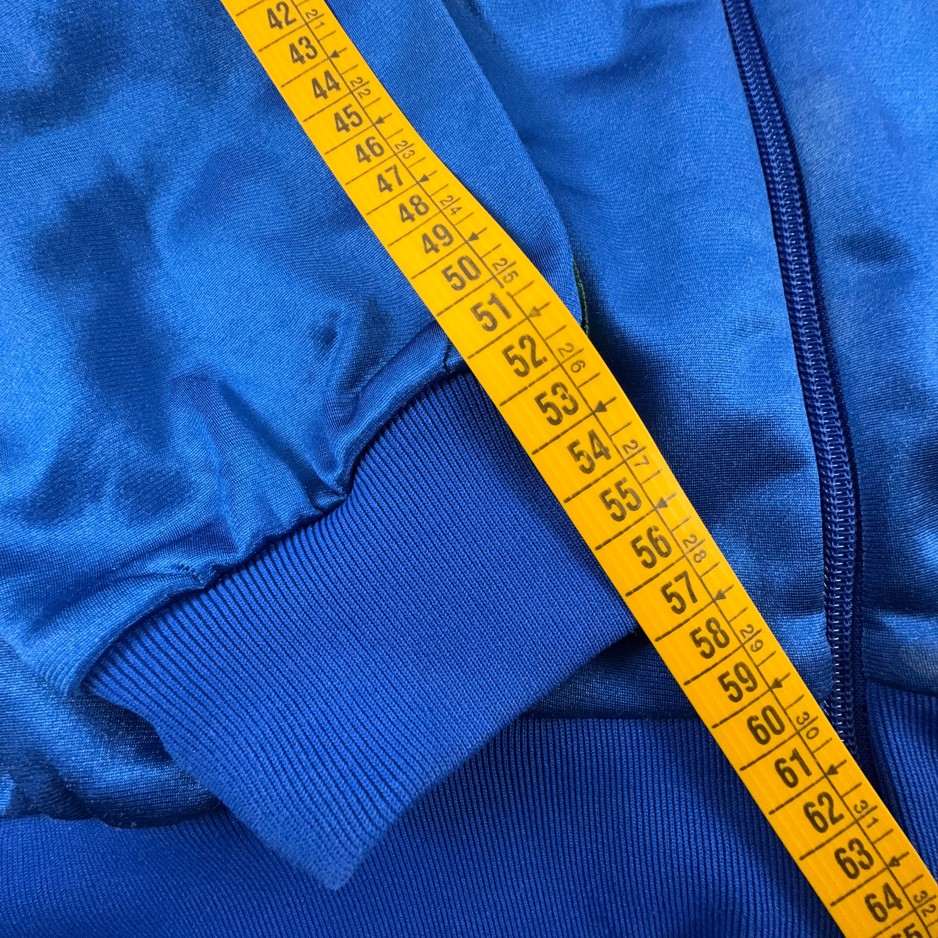 Felpa Asics Vintage blu con zip anni 90 - Taglia M/L uomo
