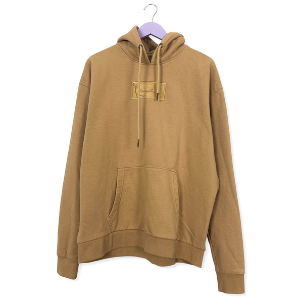 Felpa Kani marrone chiaro con cappuccio e ricamo 80% cotone - Taglia XL uomo