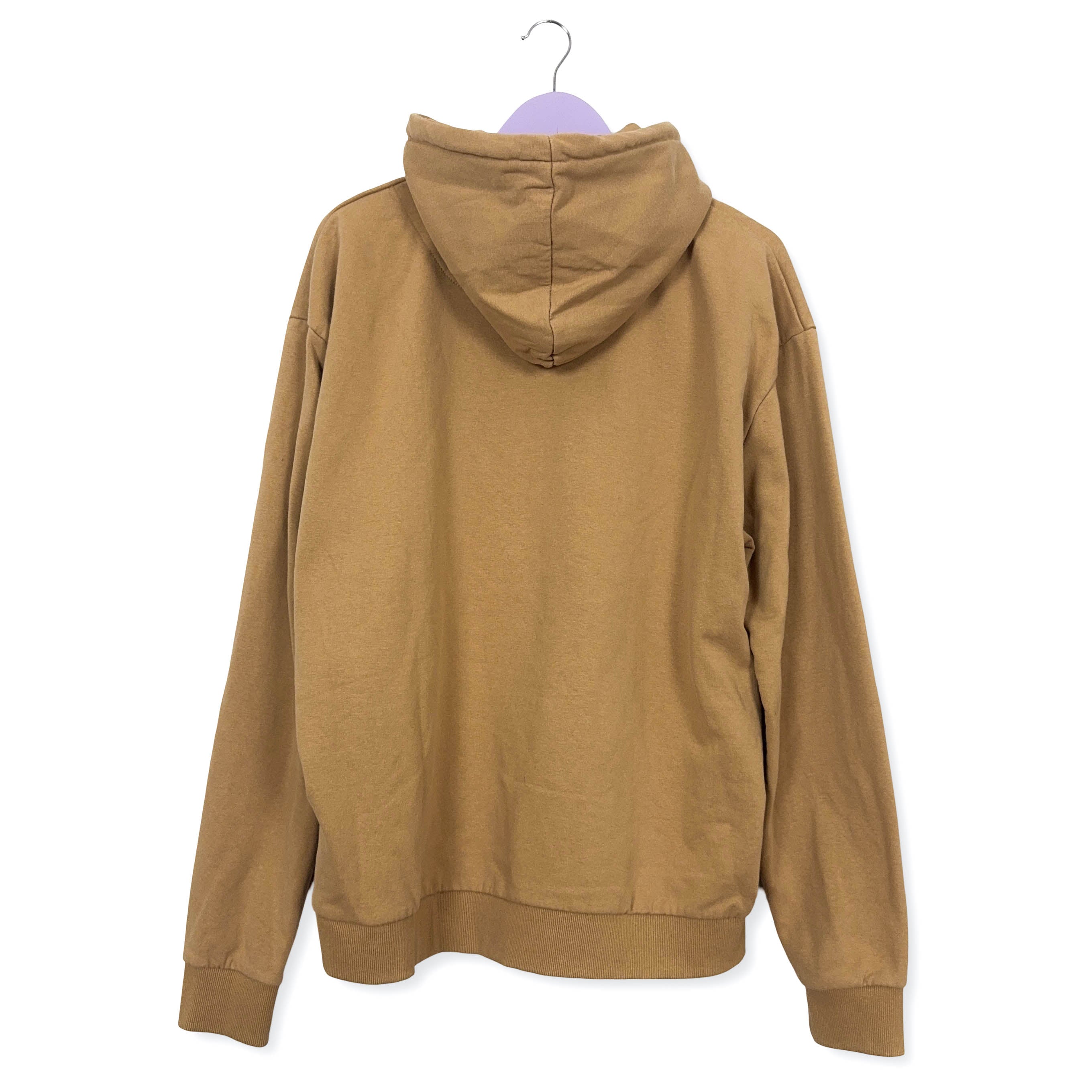 Felpa Kani marrone chiaro con cappuccio e ricamo 80% cotone - Taglia XL uomo