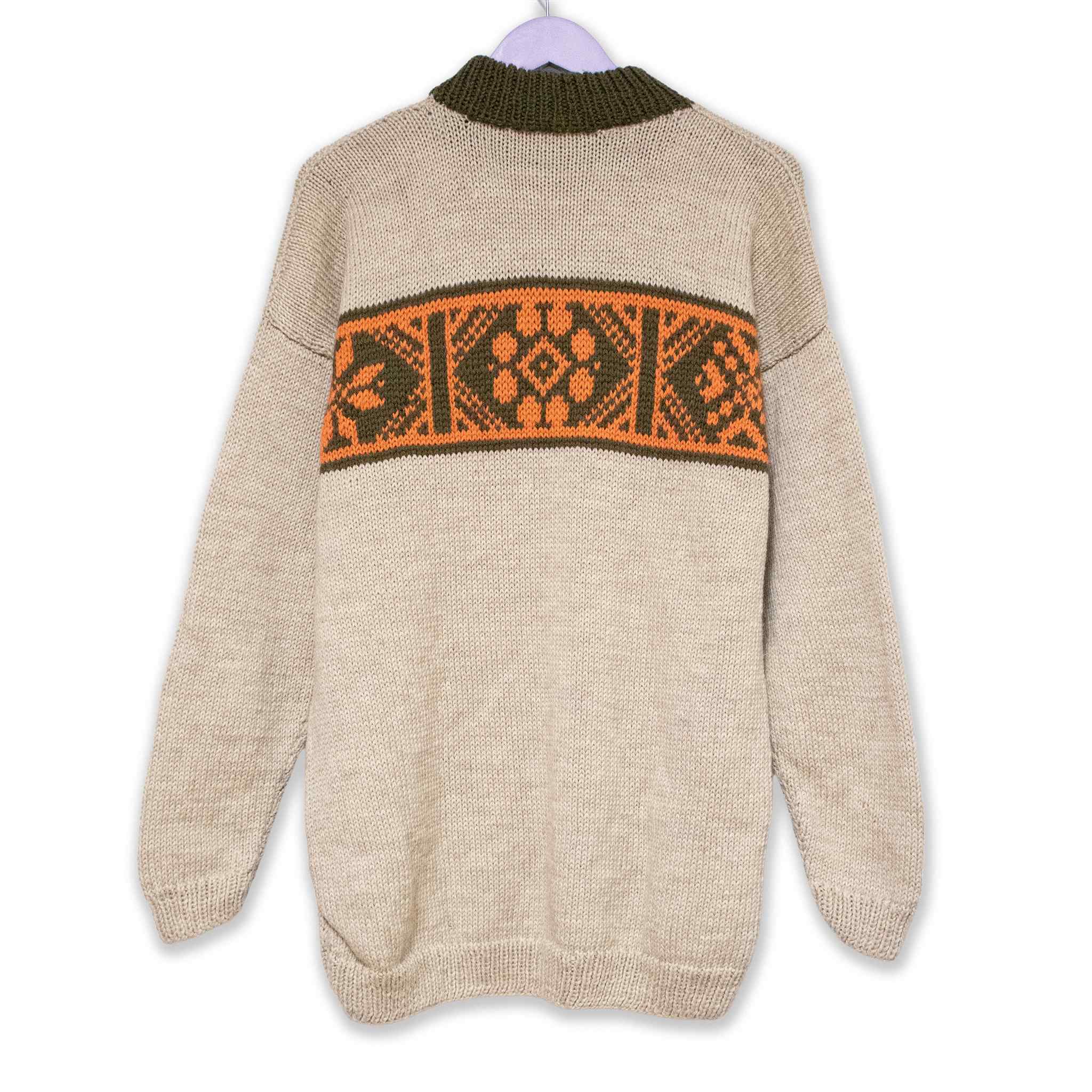 Vintage 100% wool handmade sweater - Size L/XL