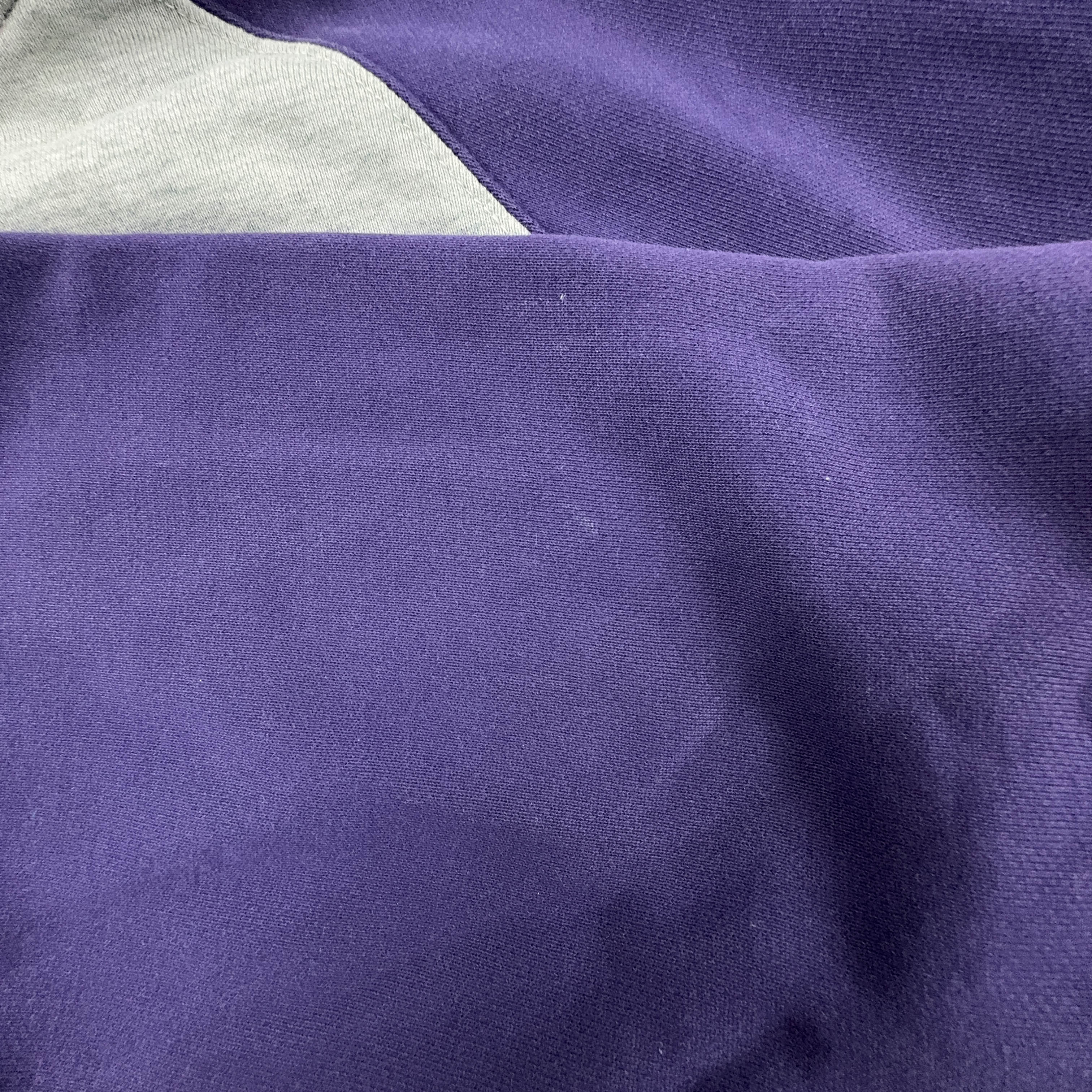 Felpa Nike Vintage grigia e viola con zip e cappuccio anni 2000 - Taglia S/M uomo