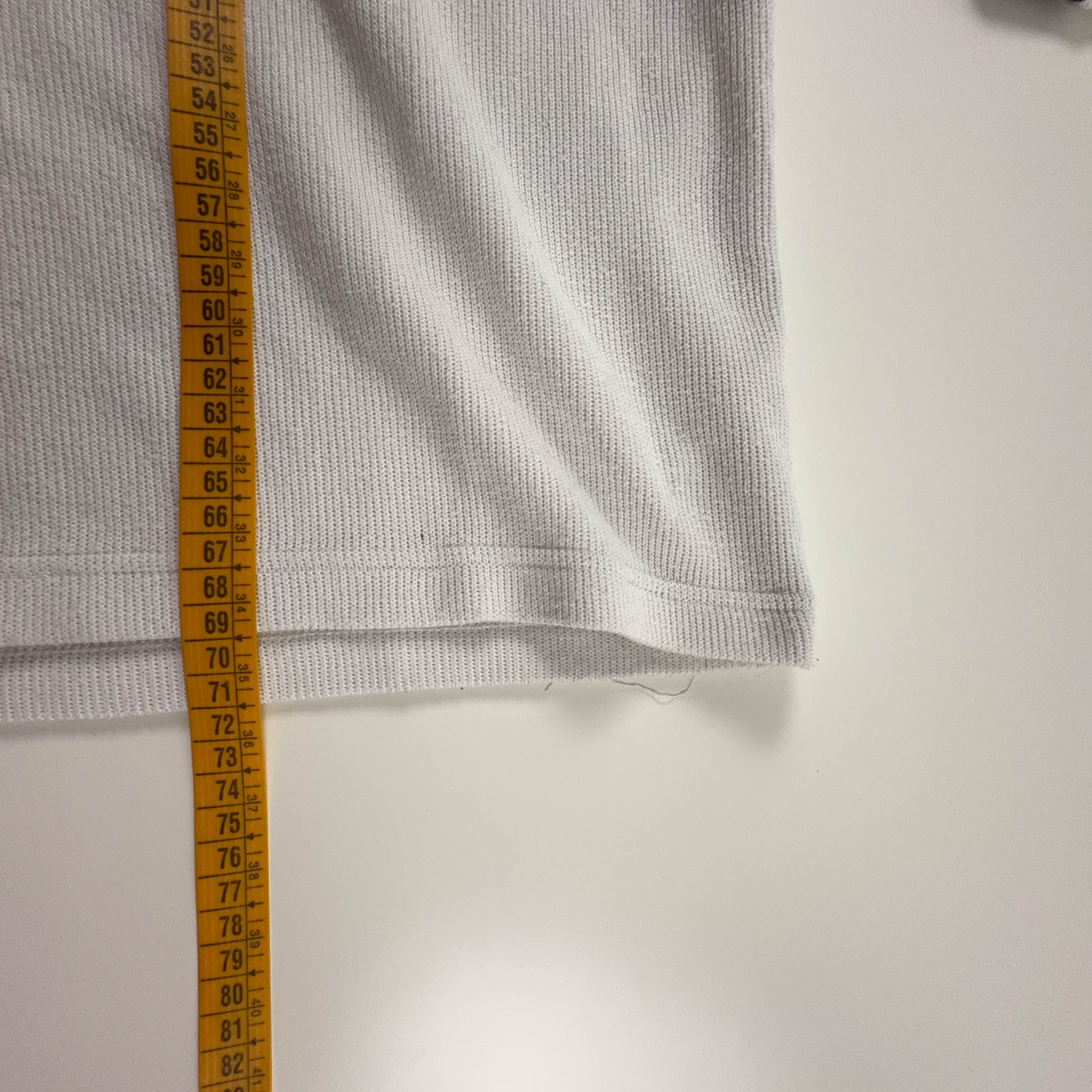 Felpa Ellesse Vintage bianca con scollo a V anni 2000 - Taglia M/L uomo