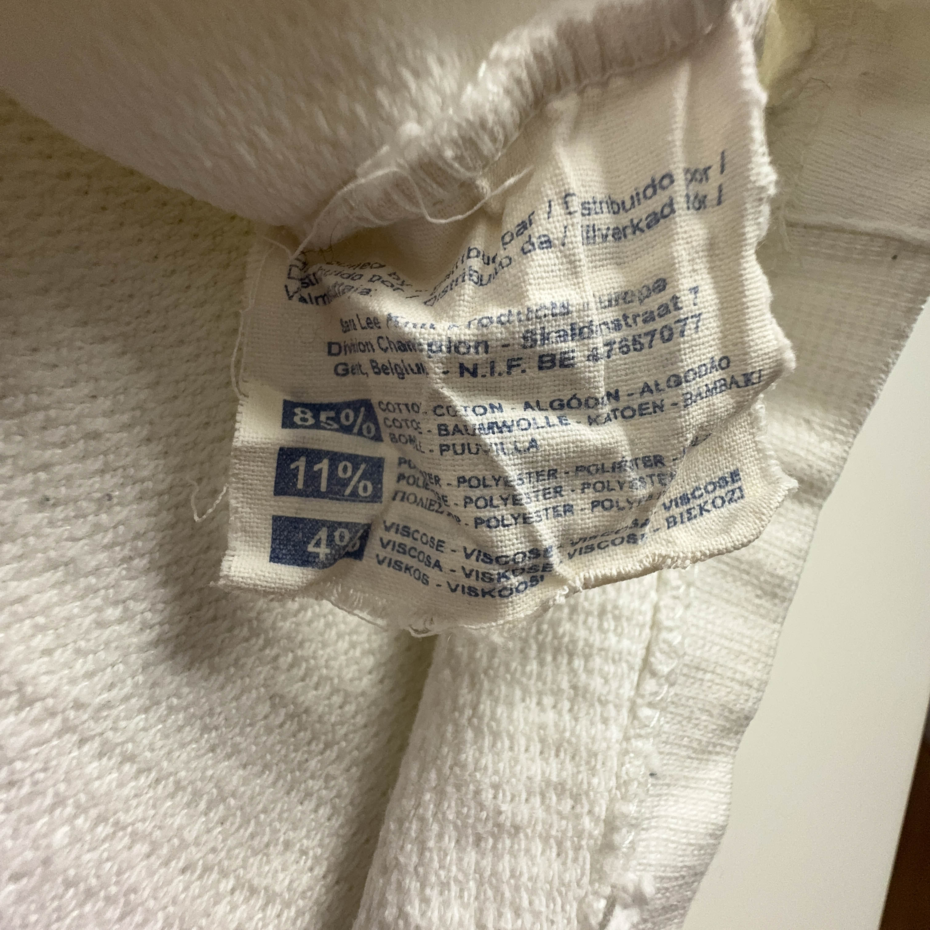 Felpa Champion Vintage bianca quarter zip con taschino anni 2000 - Taglia L uomo