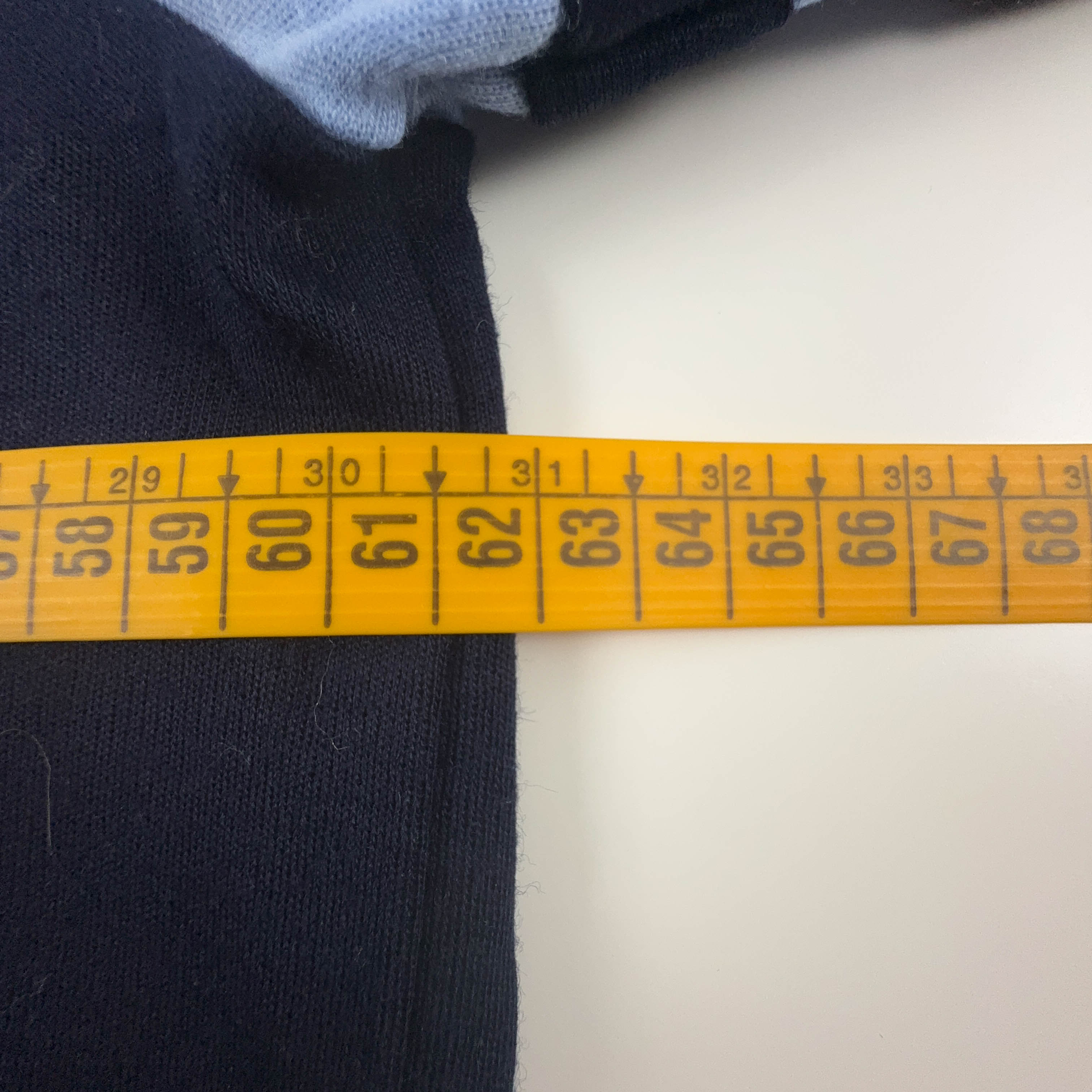 Felpa Ellesse Vintage blu e azzurra con zip 30% lana anni 90 - Taglia 54 uomo