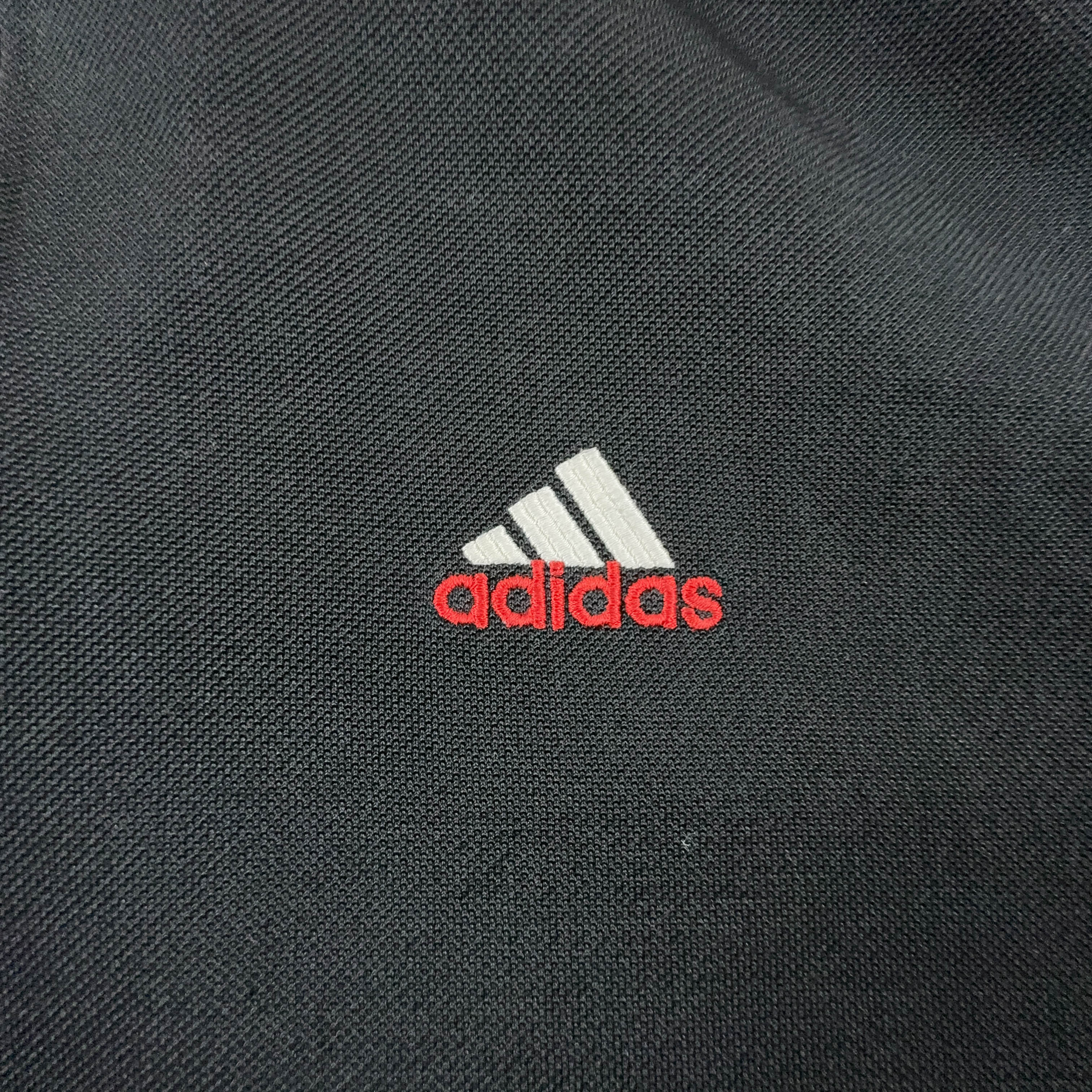 Felpa Adidas Vintage nera con zip anni 2000 - Taglia D5 F174 uomo
