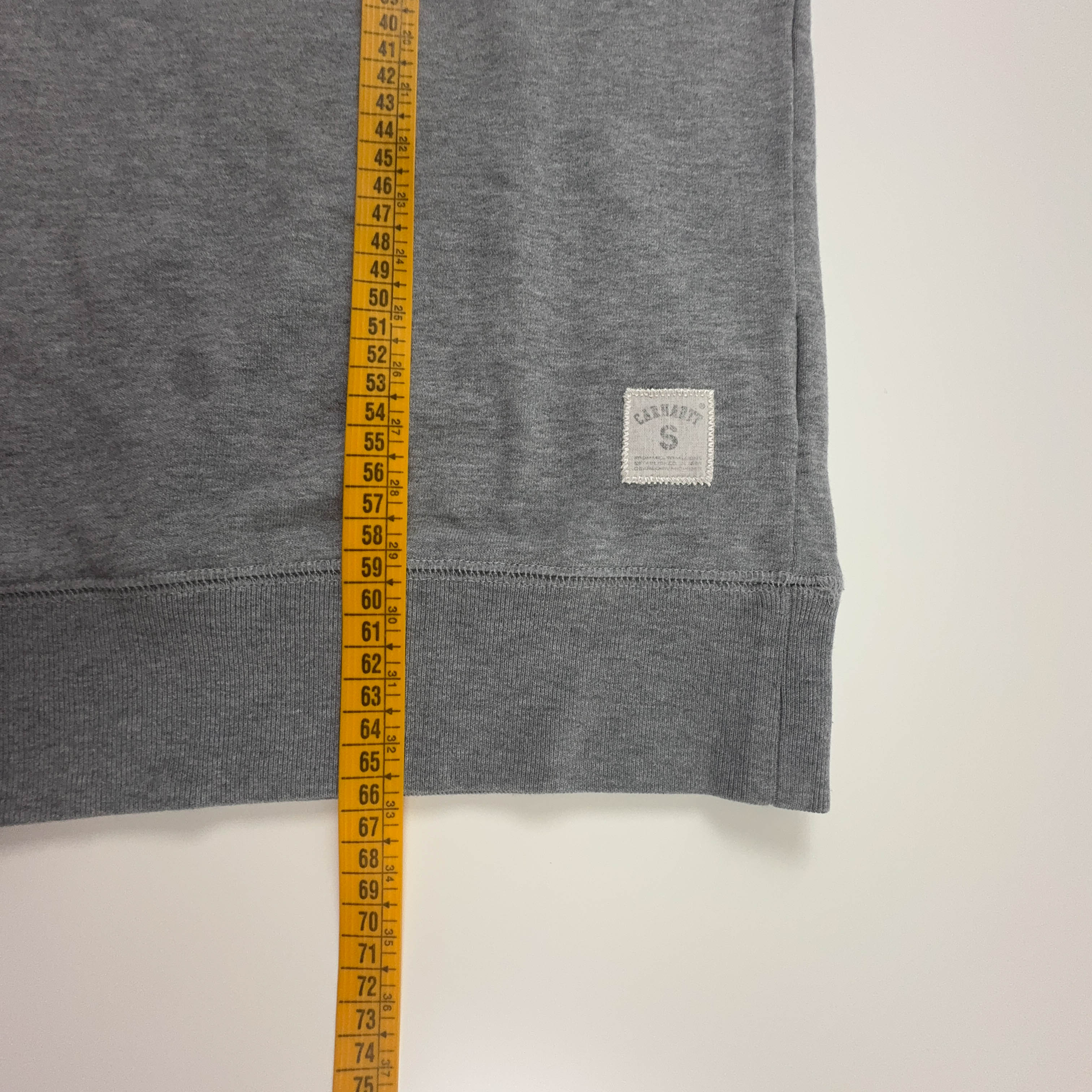 Felpa Carhartt grigia e blu a girocollo 80% cotone - Taglia S uomo