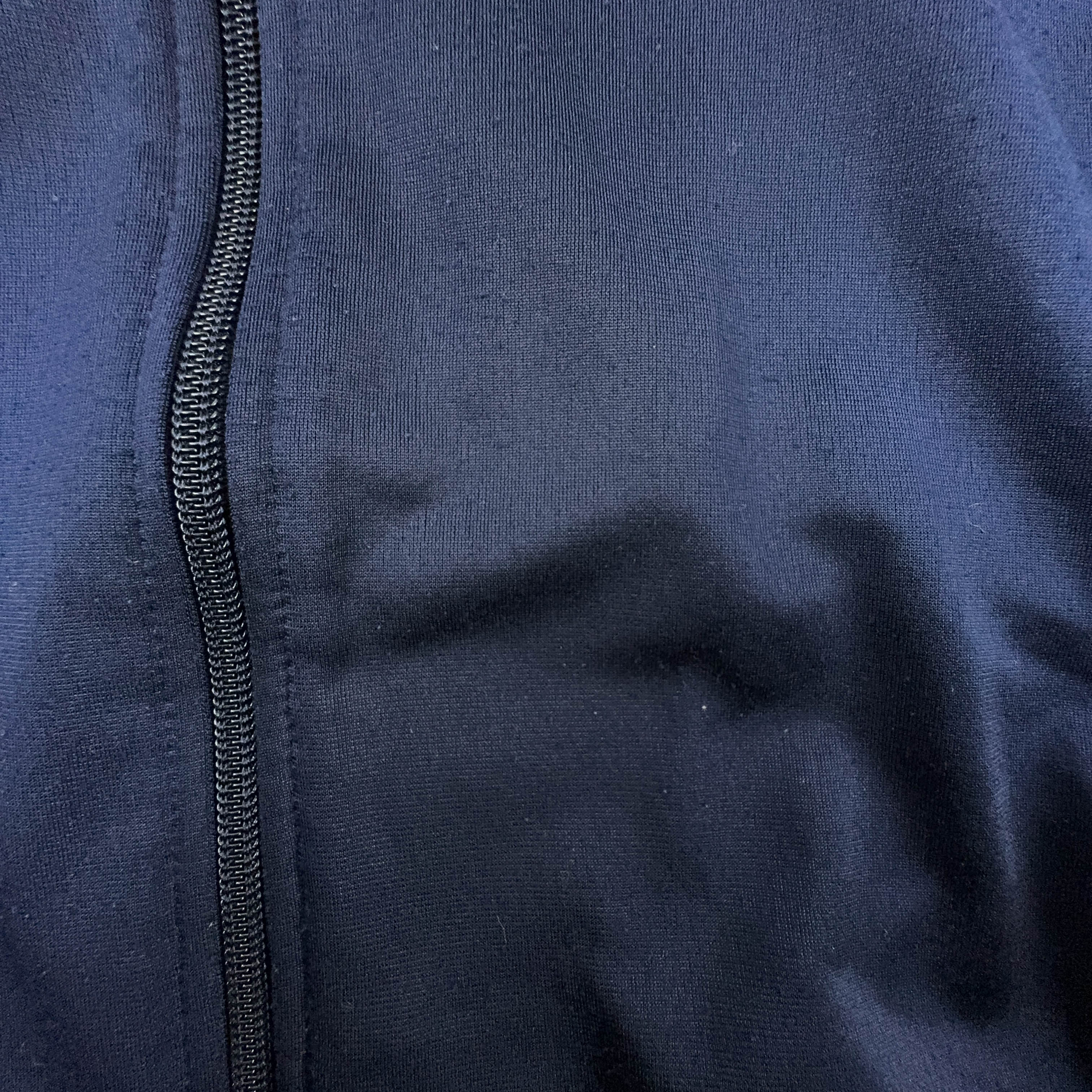 Felpa Adidas Vintage blu scuro con zip anni 90 - Taglia D6 F180 uomo