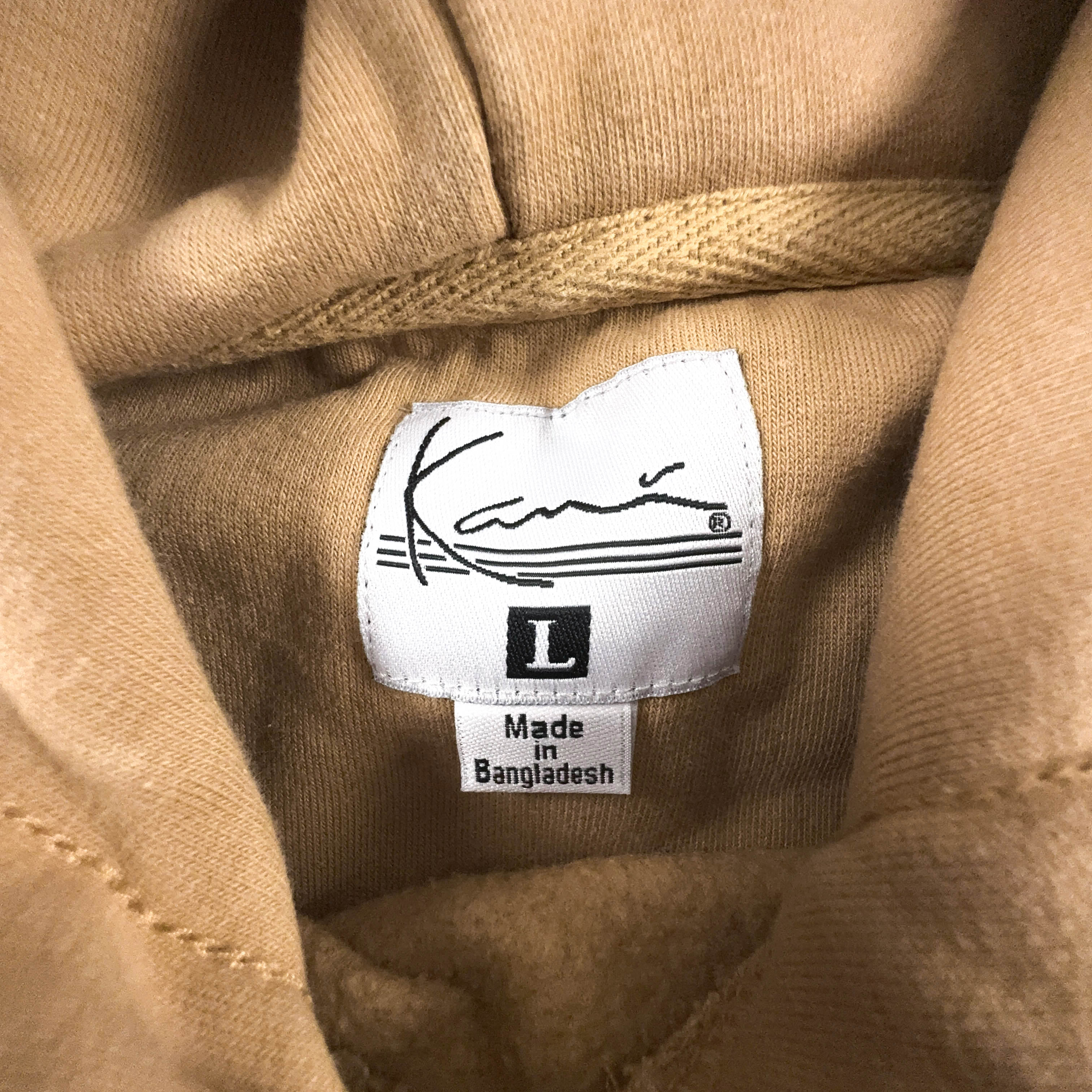 Felpa Kani marrone chiaro con cappuccio e ricamo 80% cotone - Taglia XL uomo