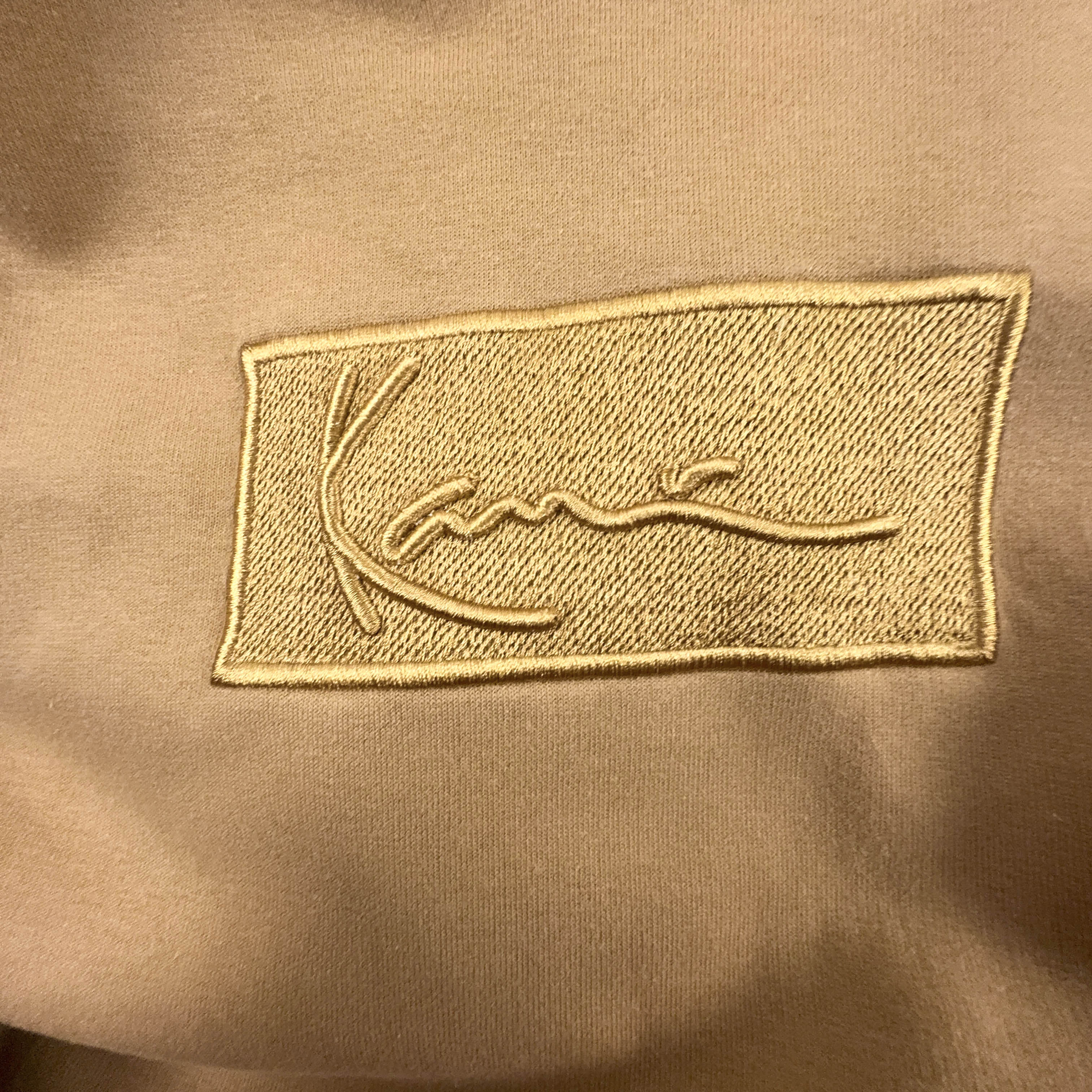 Felpa Kani marrone chiaro con cappuccio e ricamo 80% cotone - Taglia XL uomo