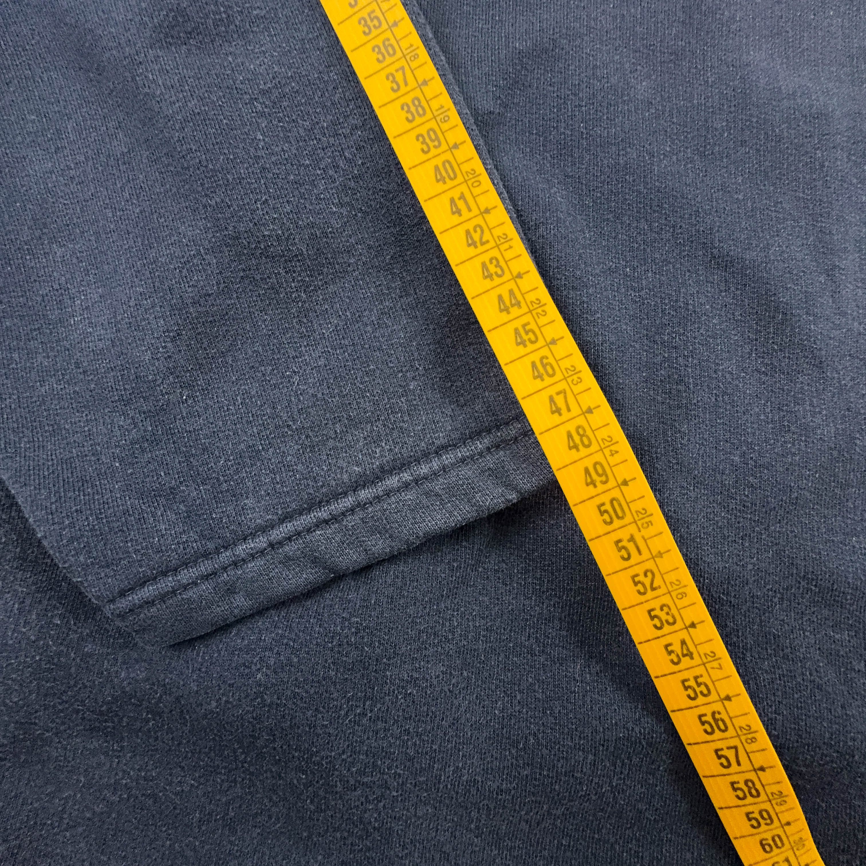 Felpa Rifle Vintage blu scuro a girocollo con ricamo sul fronte anni 90 - Taglia L uomo