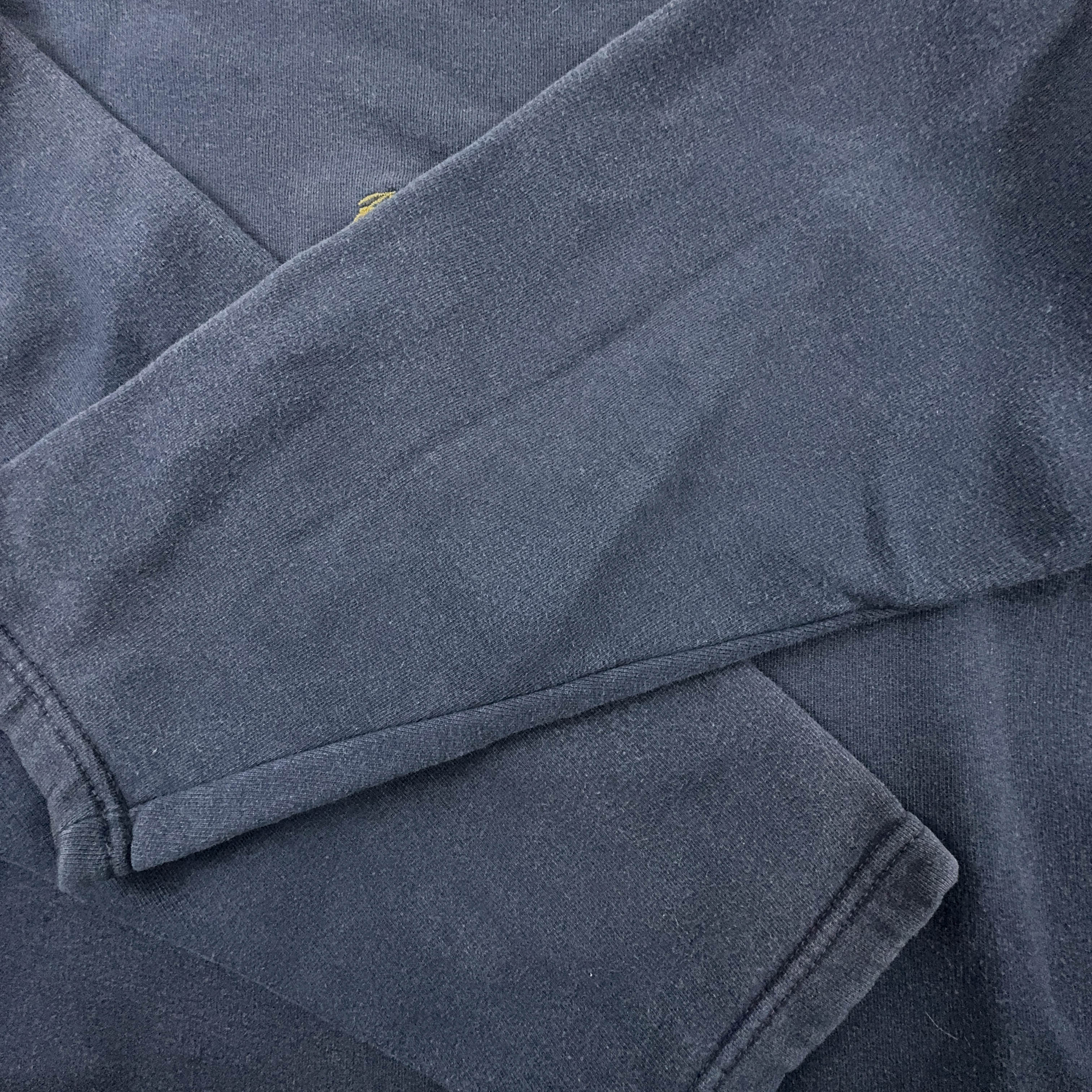 Felpa Rifle Vintage blu scuro a girocollo con ricamo sul fronte anni 90 - Taglia L uomo