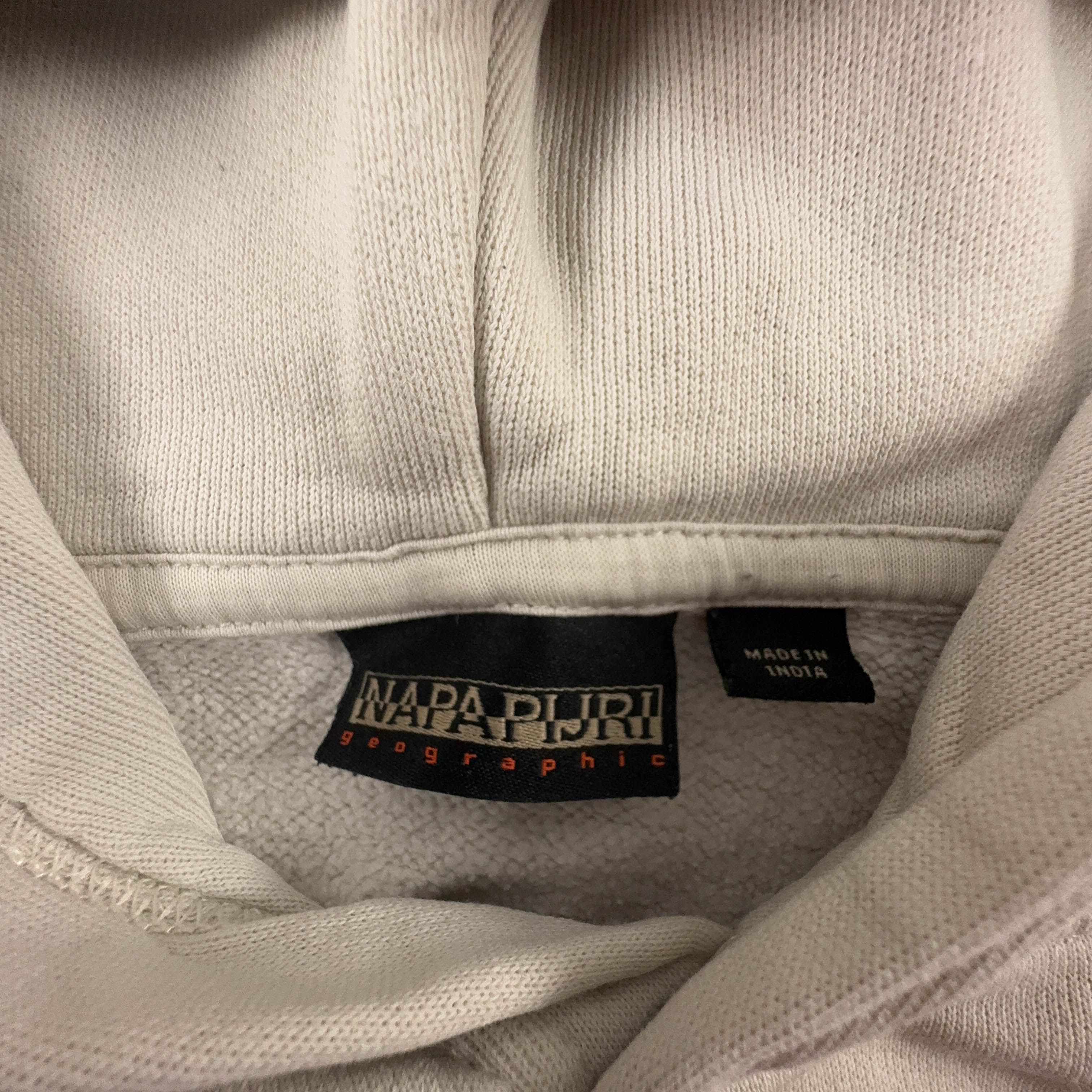 Felpa Napapijri crema con cappuccio In cotone - Taglia L uomo