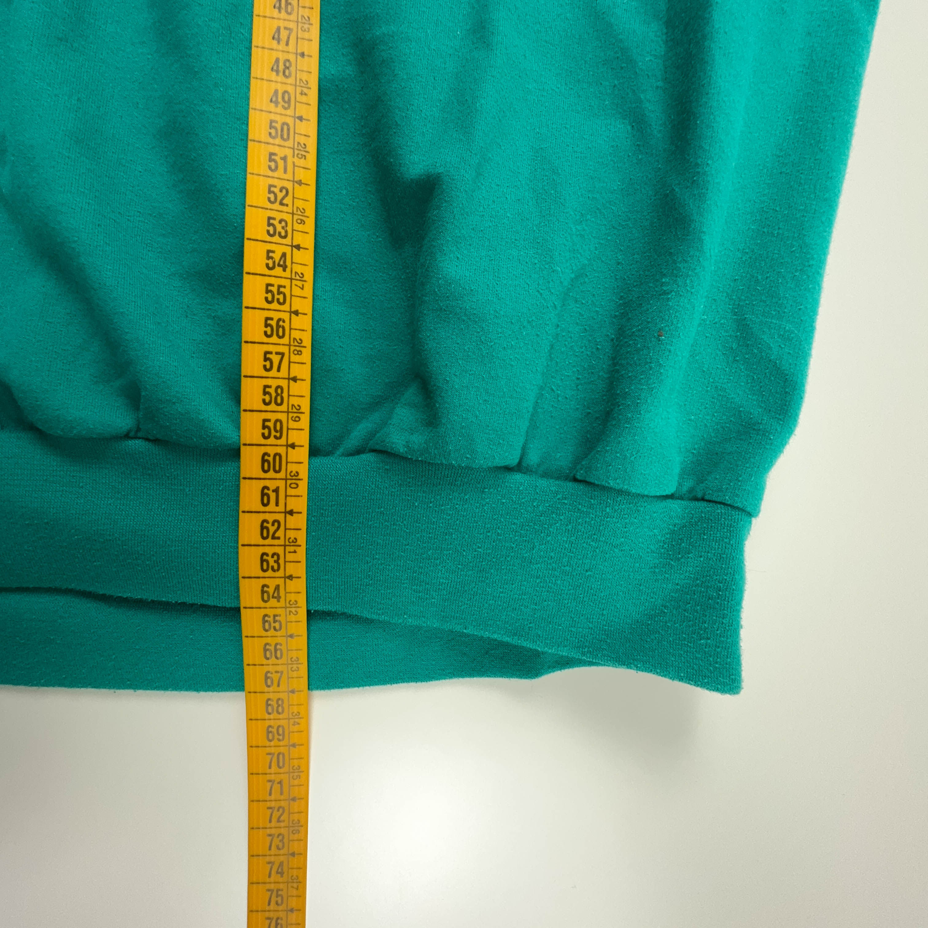 Felpa Reebok Vintage verde acqua a girocollo con stampa anni 90 - Taglia L/XL uomo