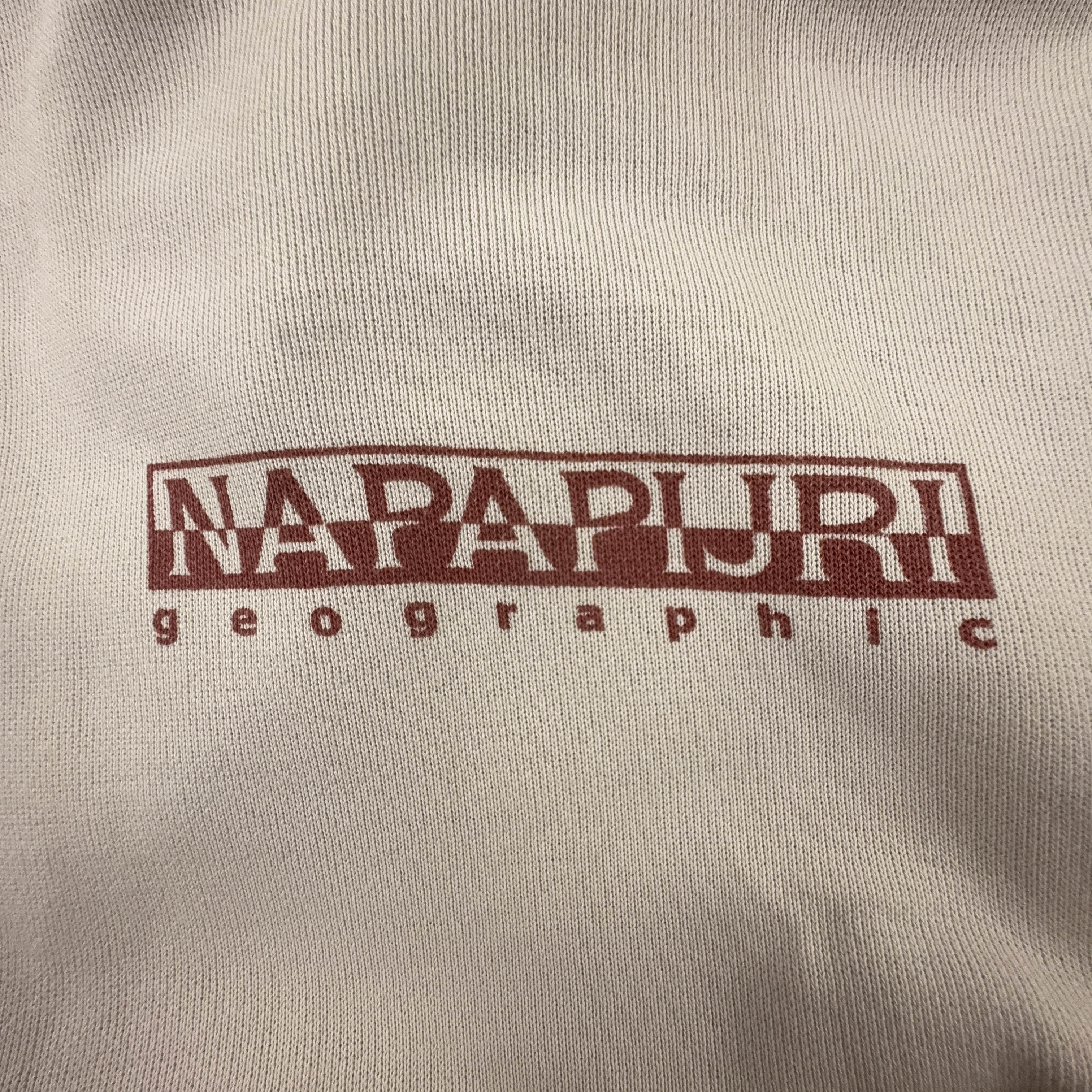 Felpa Napapijri crema con cappuccio In cotone - Taglia L uomo