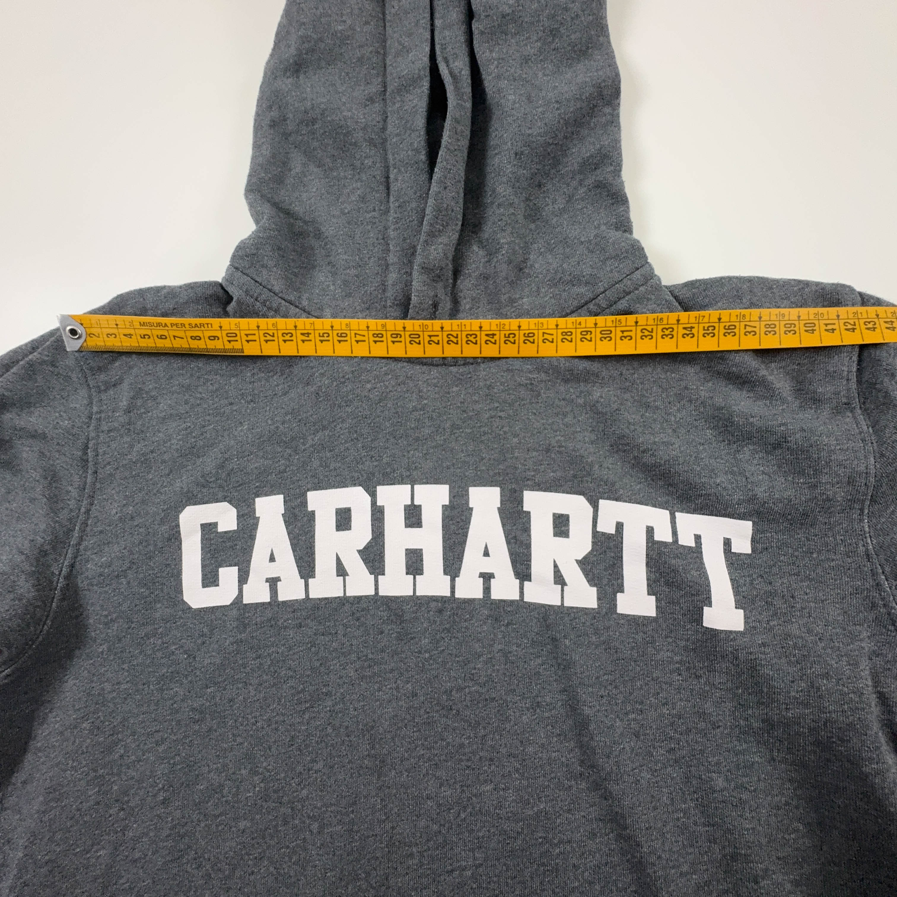 Felpa Carhartt grigia con cappuccio in cotone - Taglia S uomo