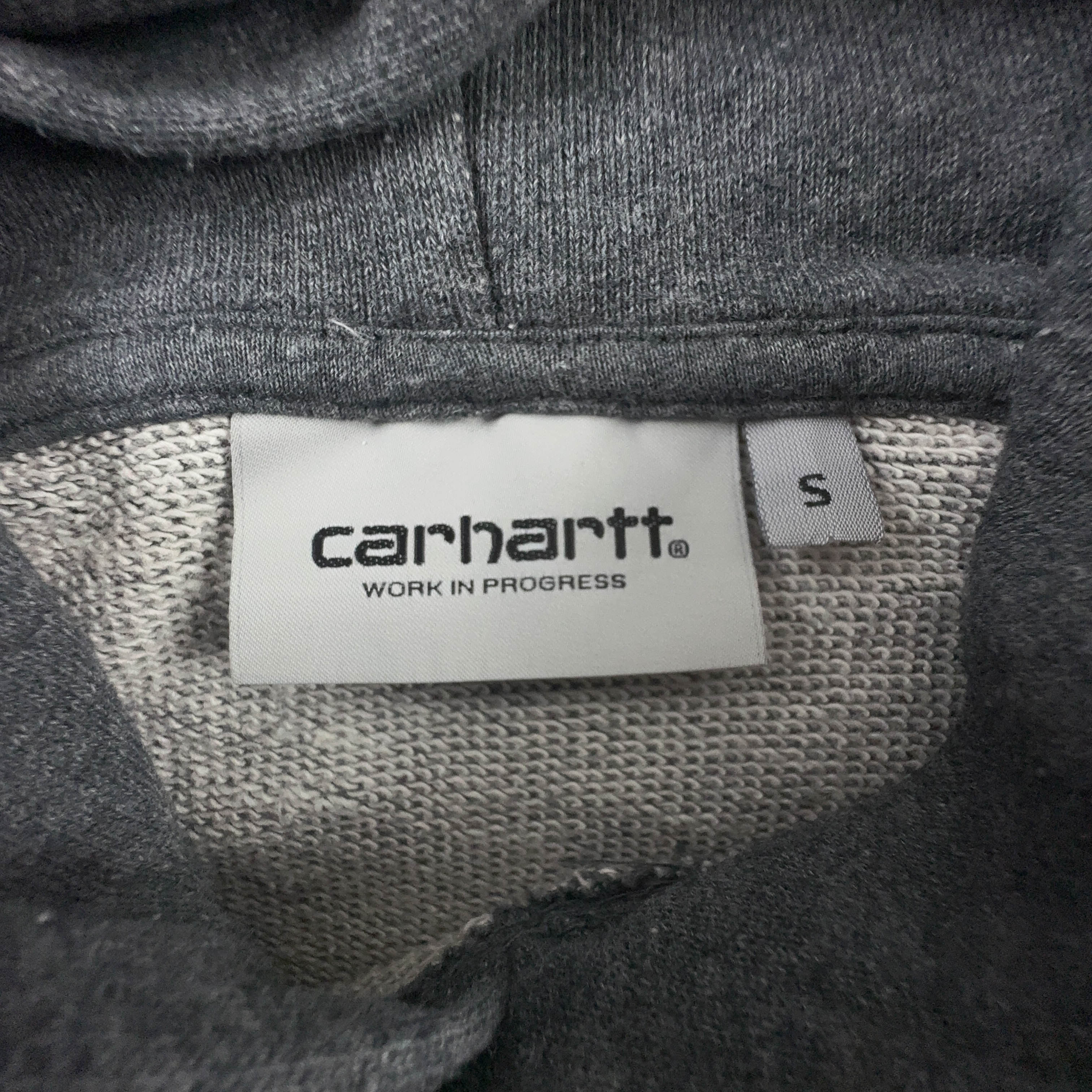 Felpa Carhartt grigia con cappuccio in cotone - Taglia S uomo