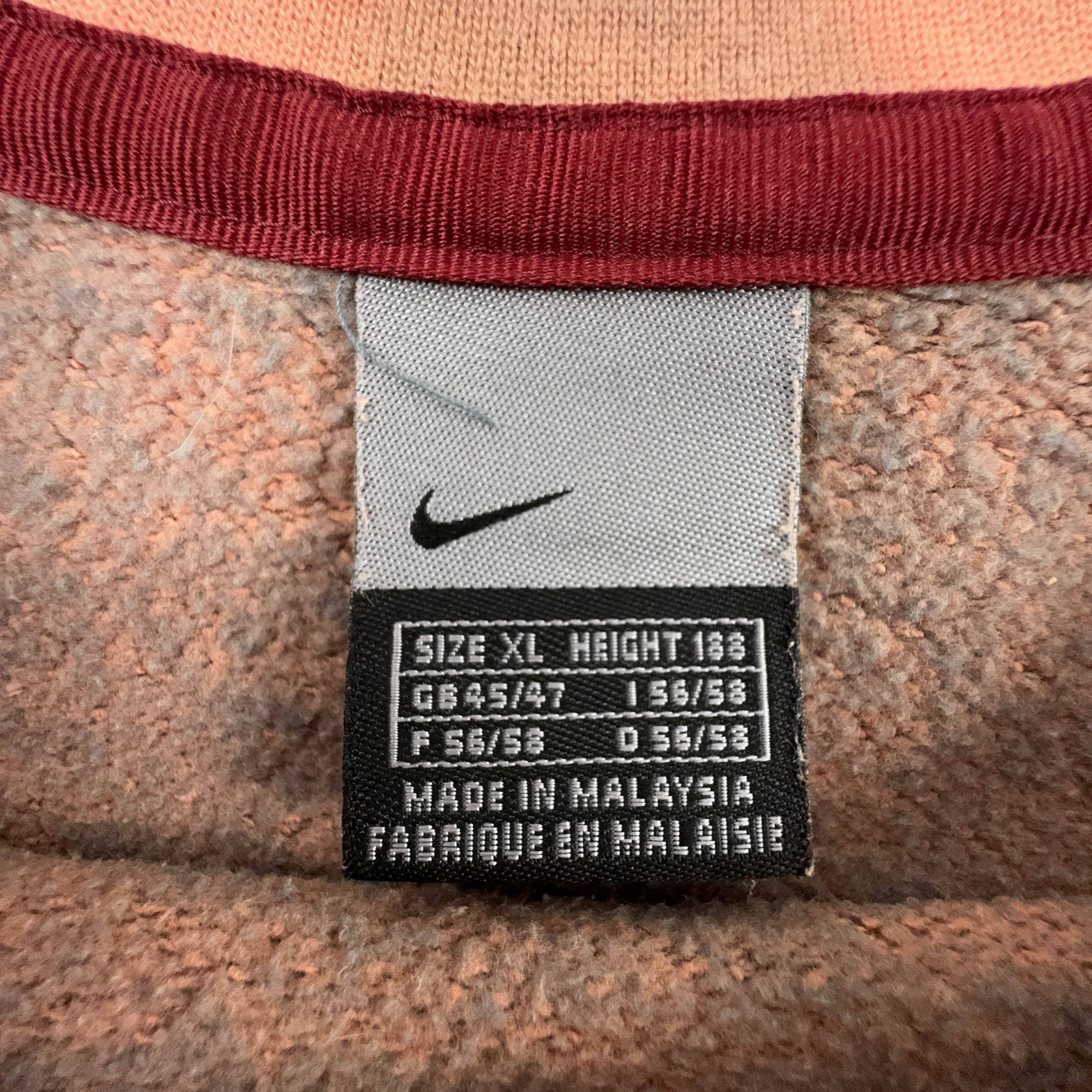 Felpa Nike Vintage Tie Dye arancione e rosa a girocollo in cotone anni 2000 - Taglia XL/XXL uomo