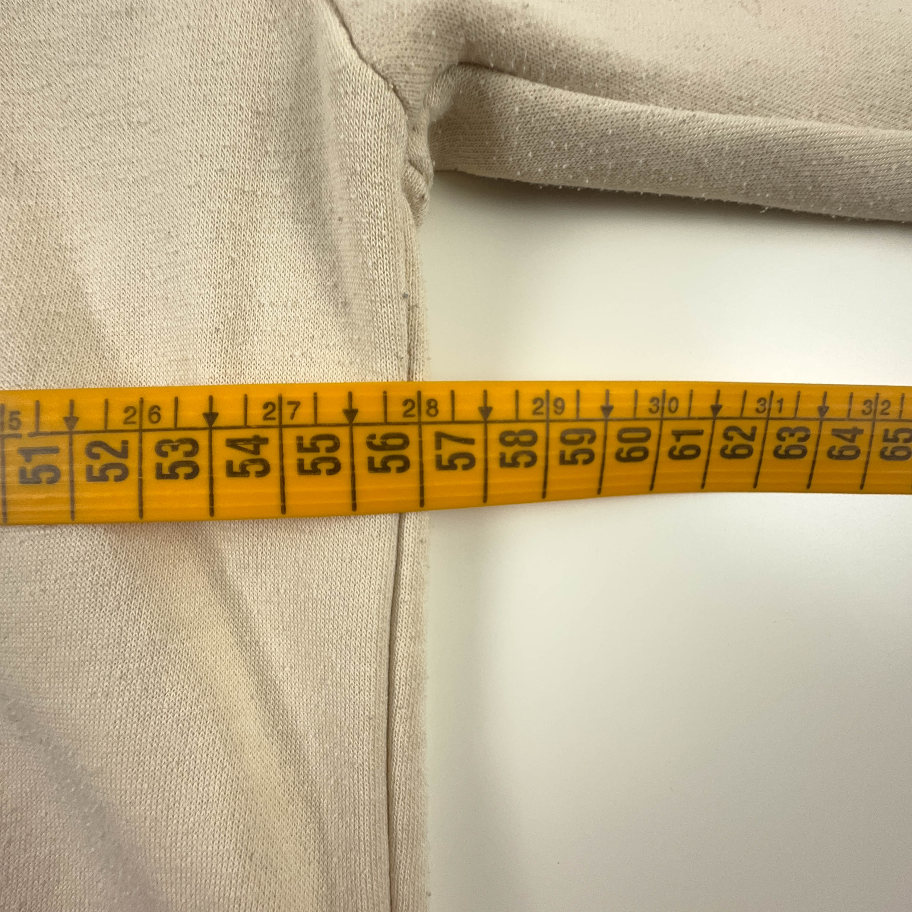 Felpa Ellesse Vintage beige anni 90 con stampa a girocollo - Taglia M/L uomo