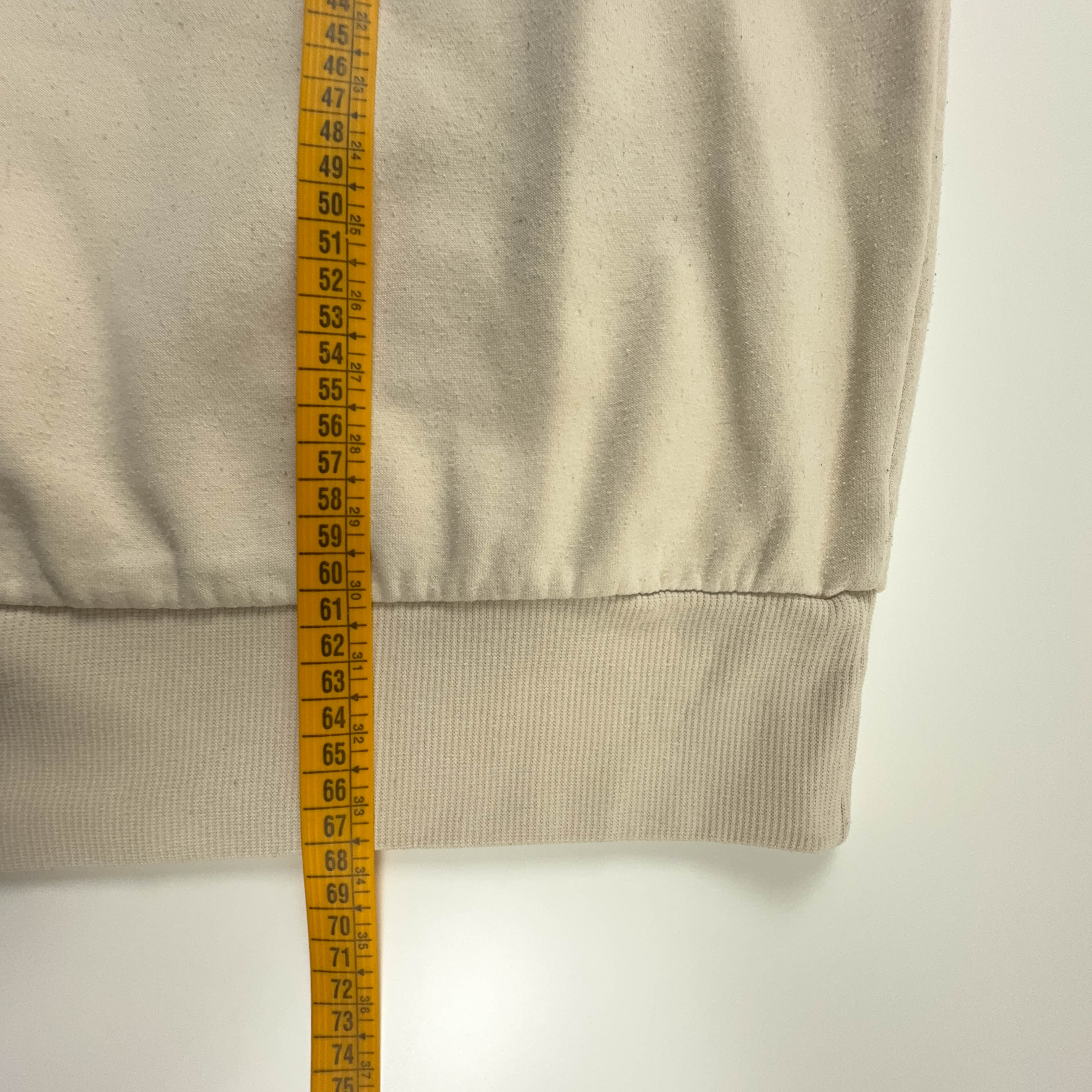 Felpa Ellesse Vintage beige anni 90 con stampa a girocollo - Taglia M/L uomo
