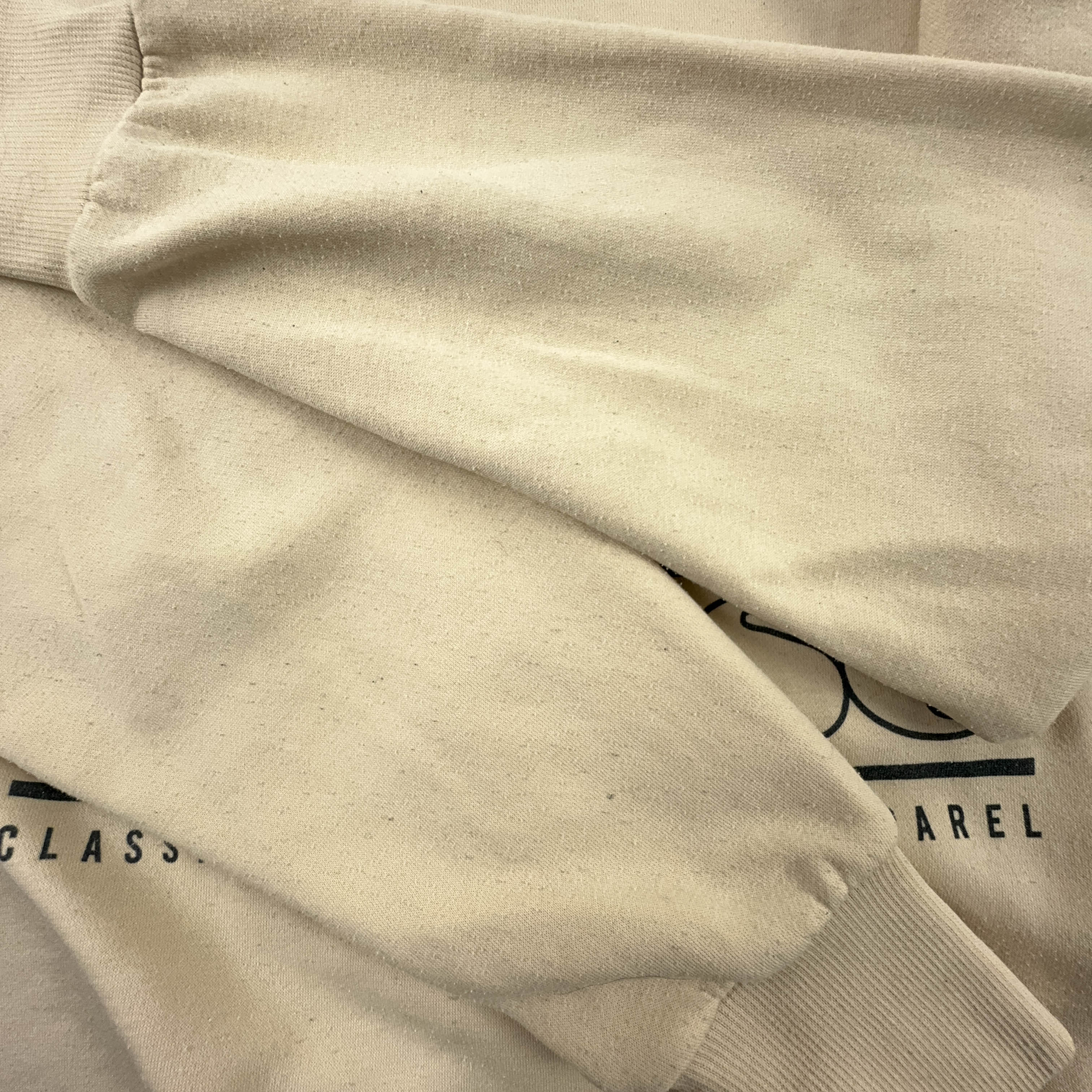 Felpa Ellesse Vintage beige anni 90 con stampa a girocollo - Taglia M/L uomo
