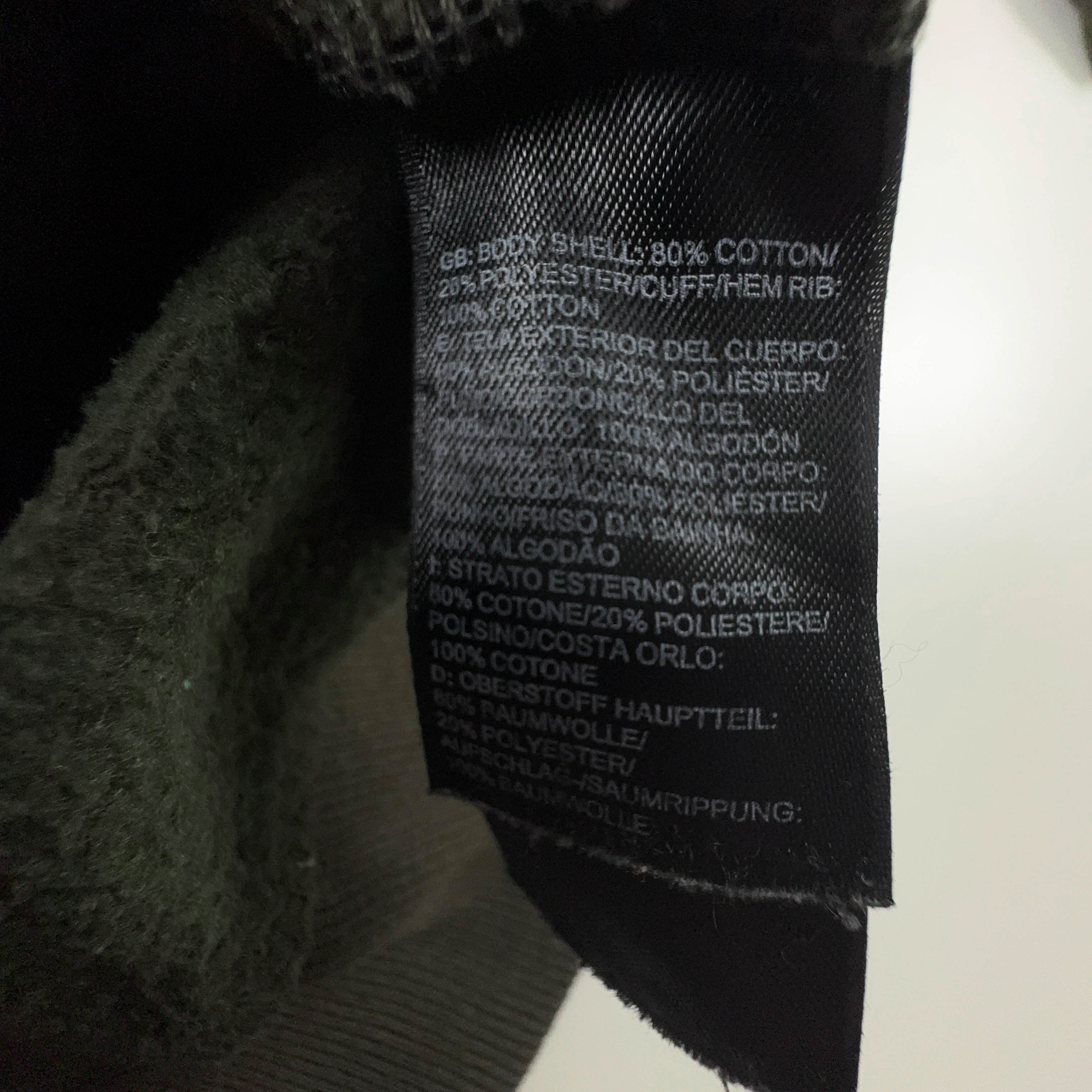 Felpa The North Face verde scuro con cappuccio e zip 80% cotone - Taglia M uomo