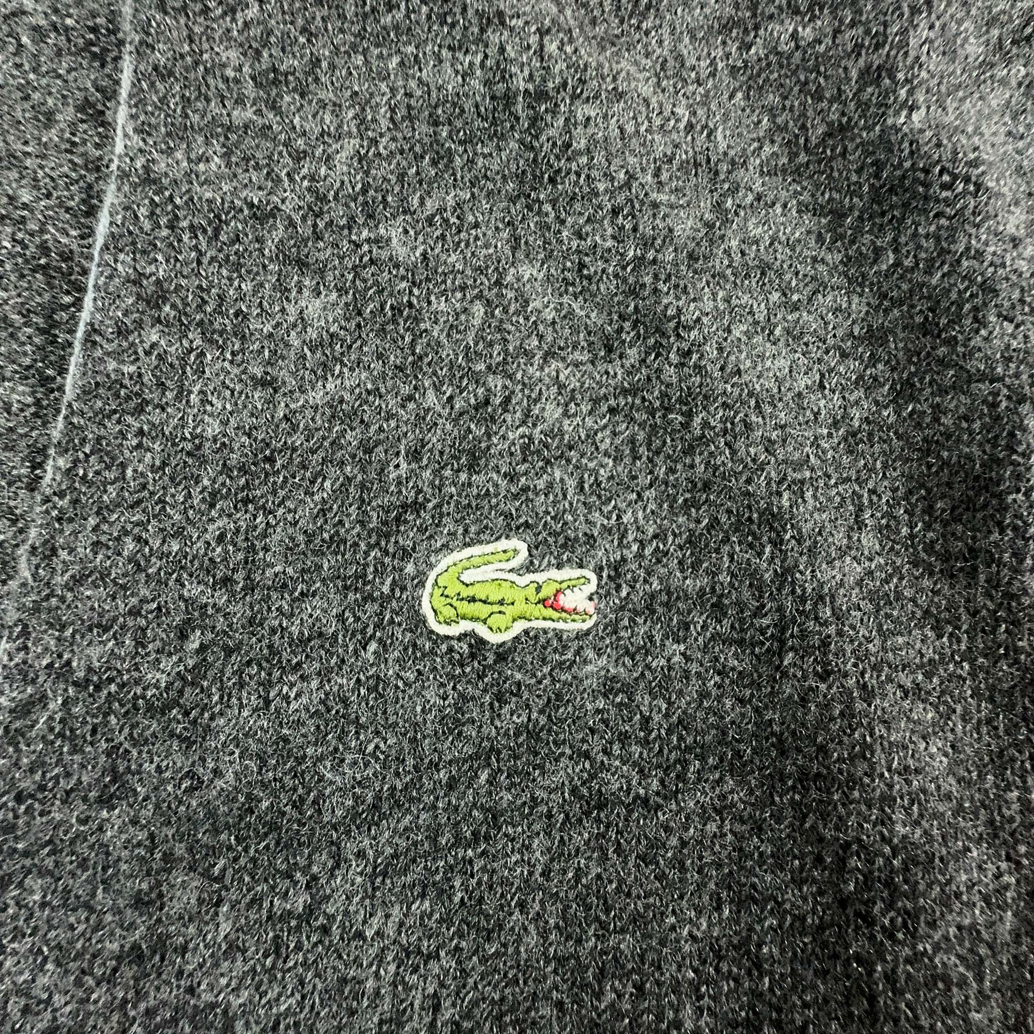 Cardigan Lacoste Vintage grigio 51% lana con bottoni - Taglia 5 uomo