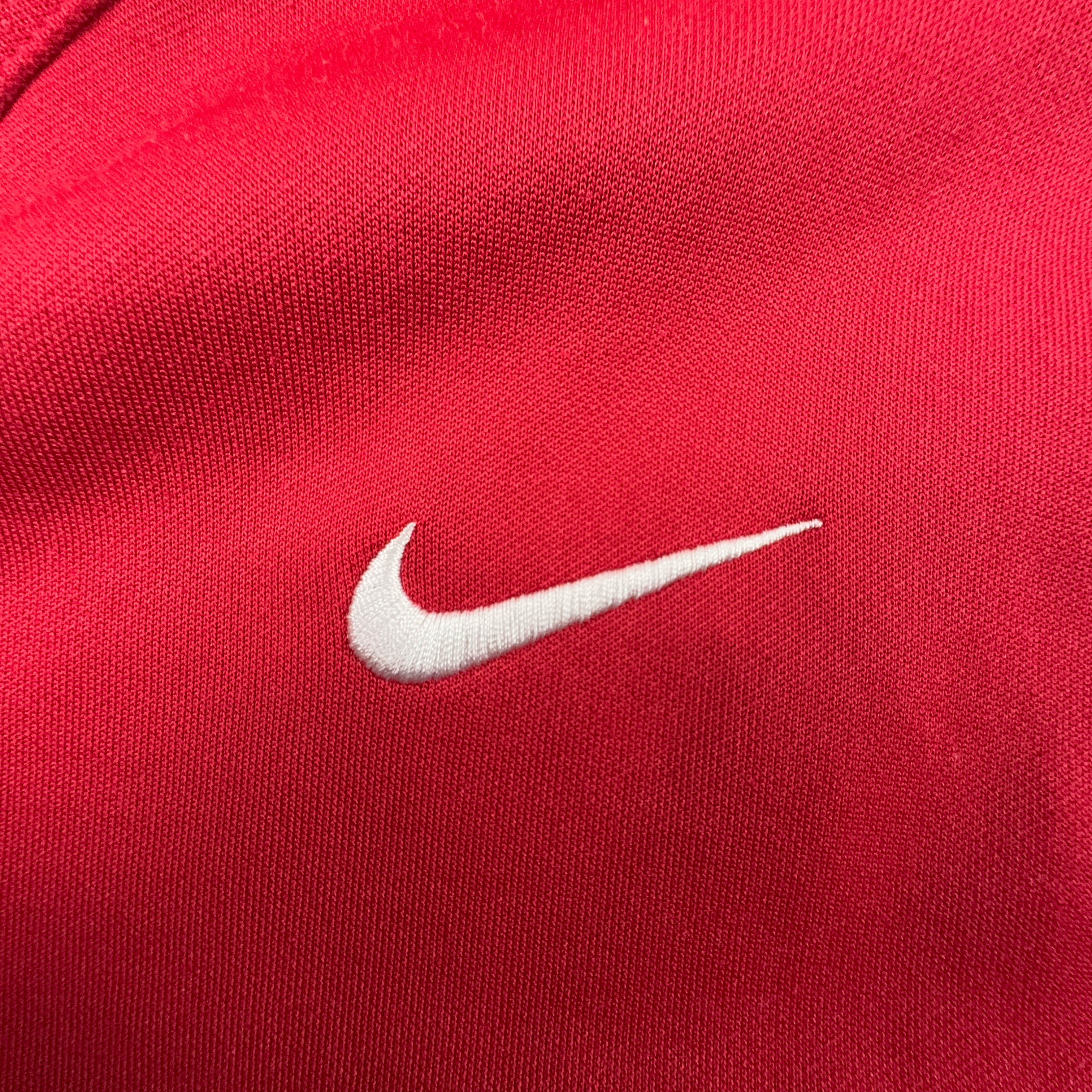 Felpa Nike Manchester City Vintage rossa con zip anni 2000 - Taglia XL uomo